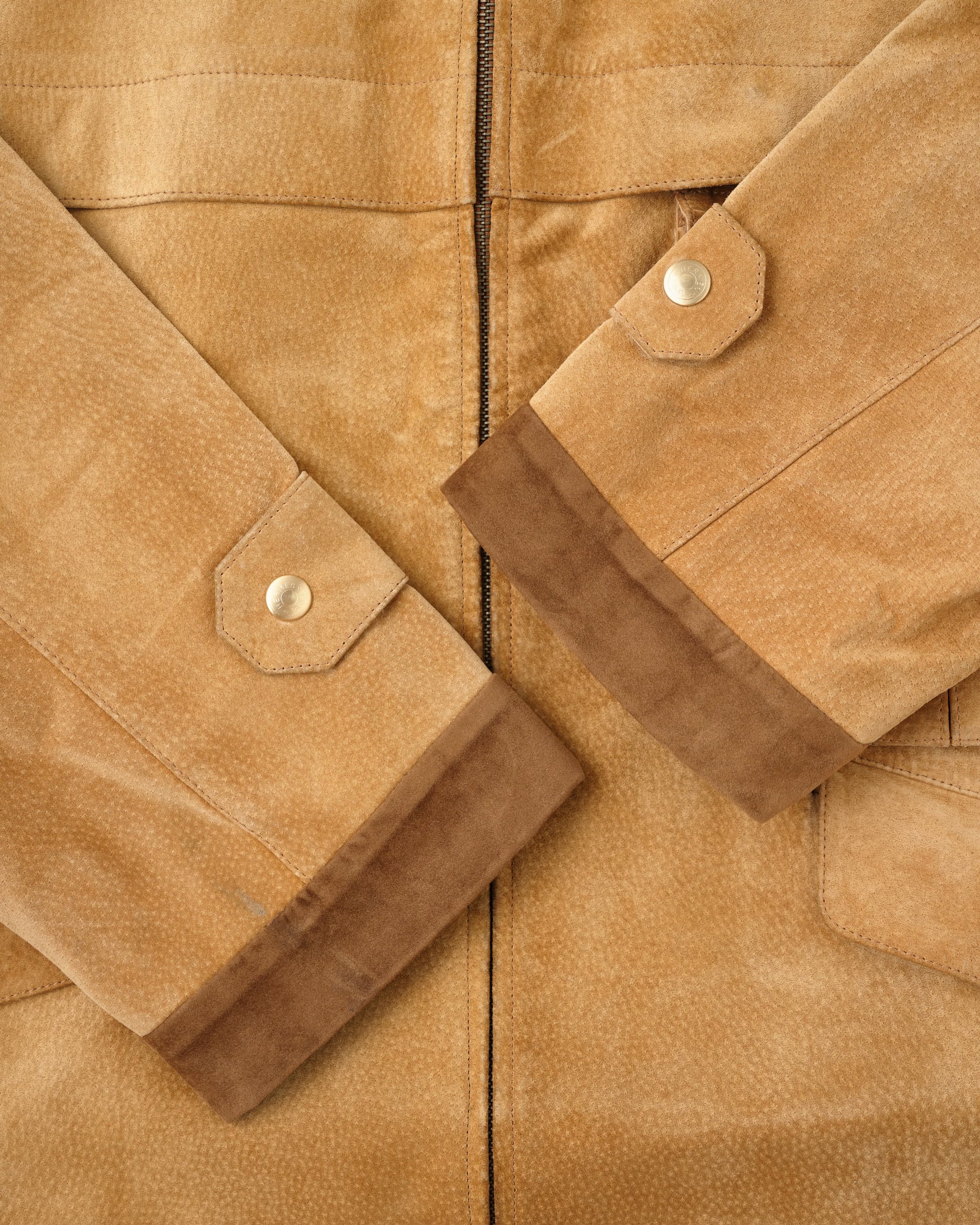 【~90's】Old Hermès Paris Pigskin Leather Hunting Jacket Size.52