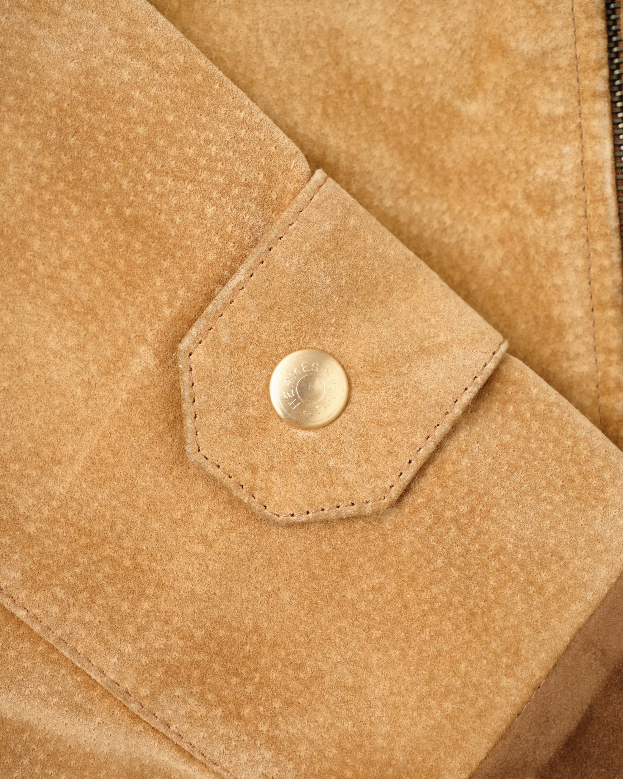 【~90's】Old Hermès Paris Pigskin Leather Hunting Jacket Size.52