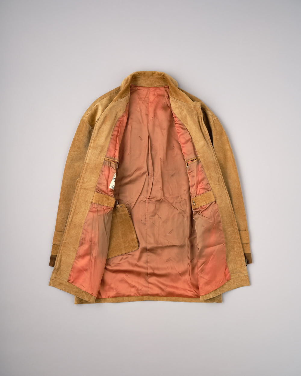 [~90's] Old Hermès Paris Pigskin Leather Hunting Jacket Size.52