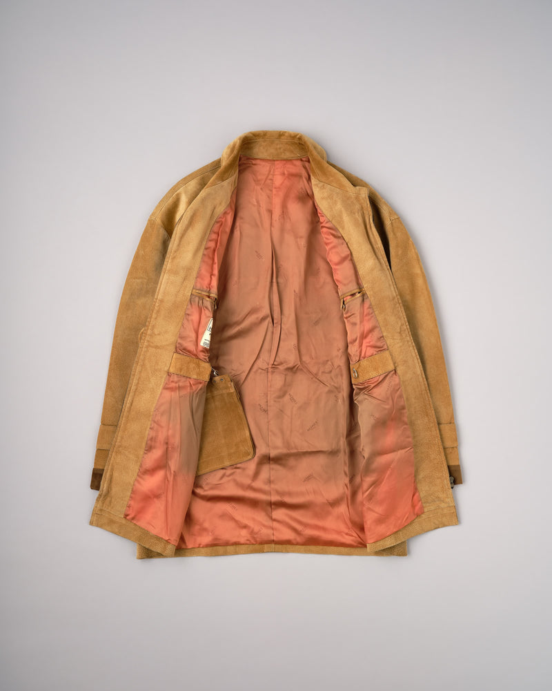 【~90's】Old Hermès Paris Pigskin Leather Hunting Jacket Size.52