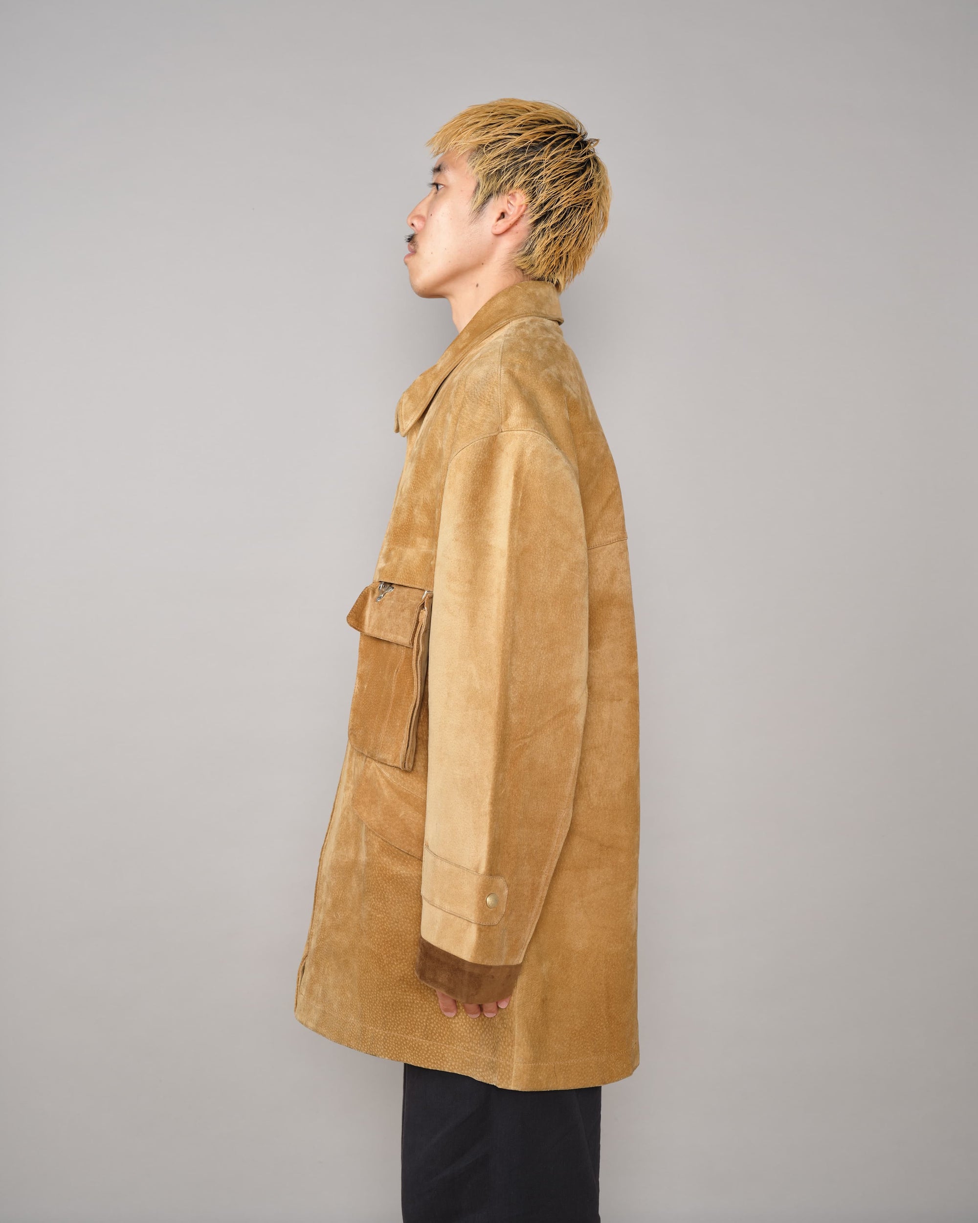 【~90's】Old Hermès Paris Pigskin Leather Hunting Jacket Size.52