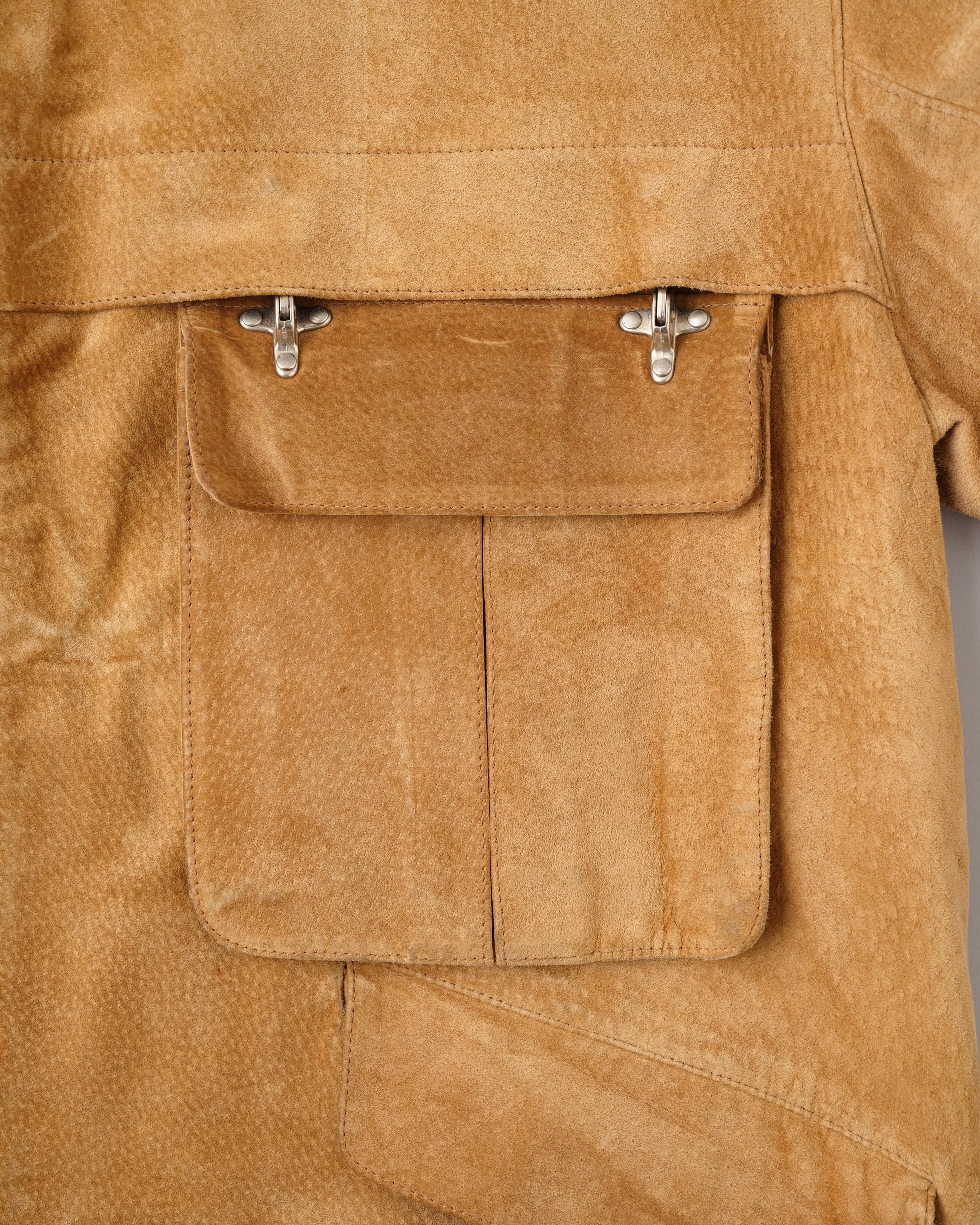【~90's】Old Hermès Paris Pigskin Leather Hunting Jacket Size.52