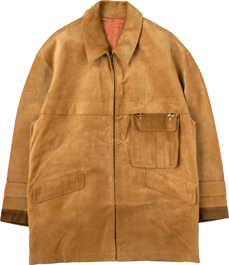 【~90's】Old Hermès Paris Pigskin Leather Hunting Jacket Size.52