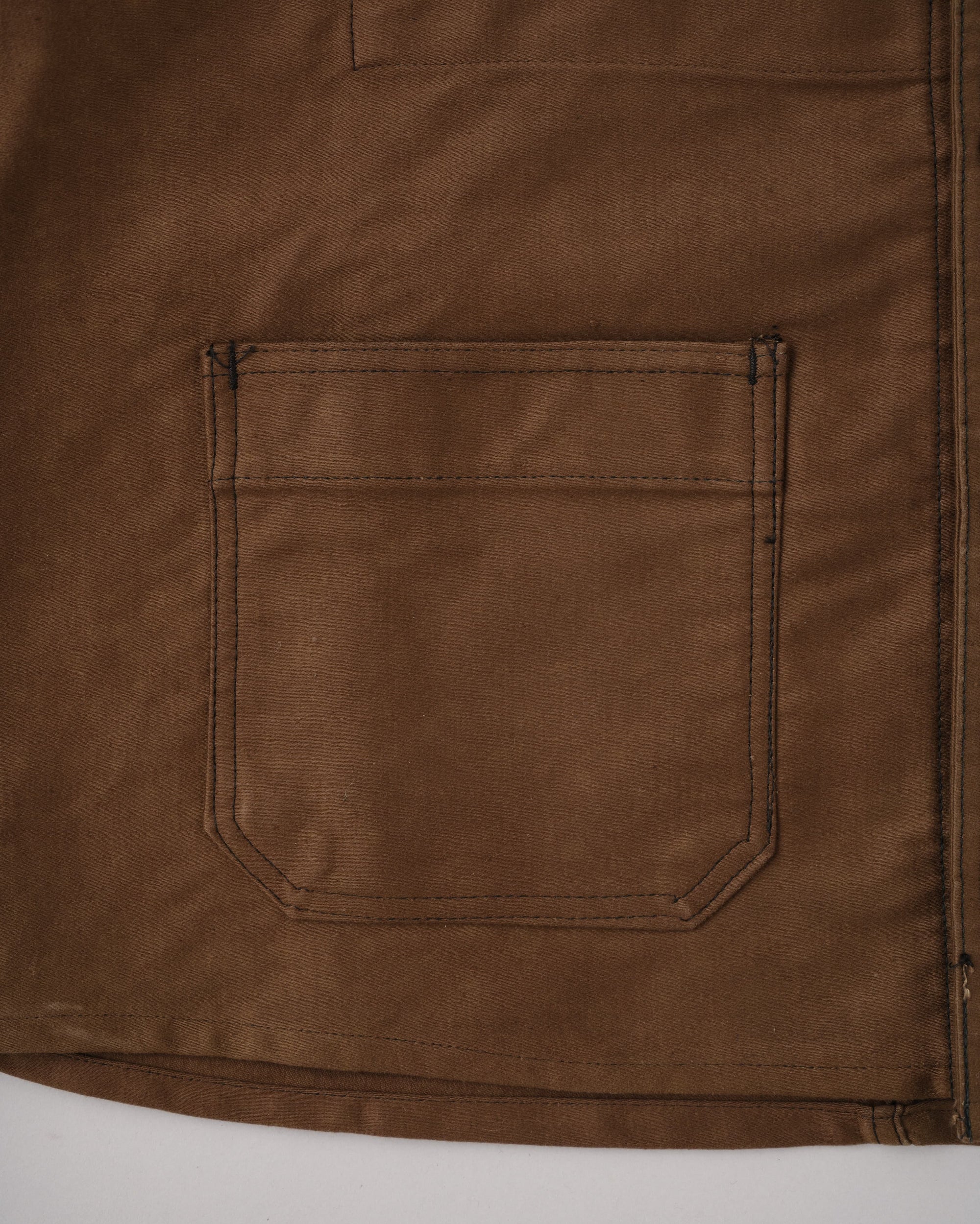 【~60's】French Vintage Brown Moleskin Work Jacket