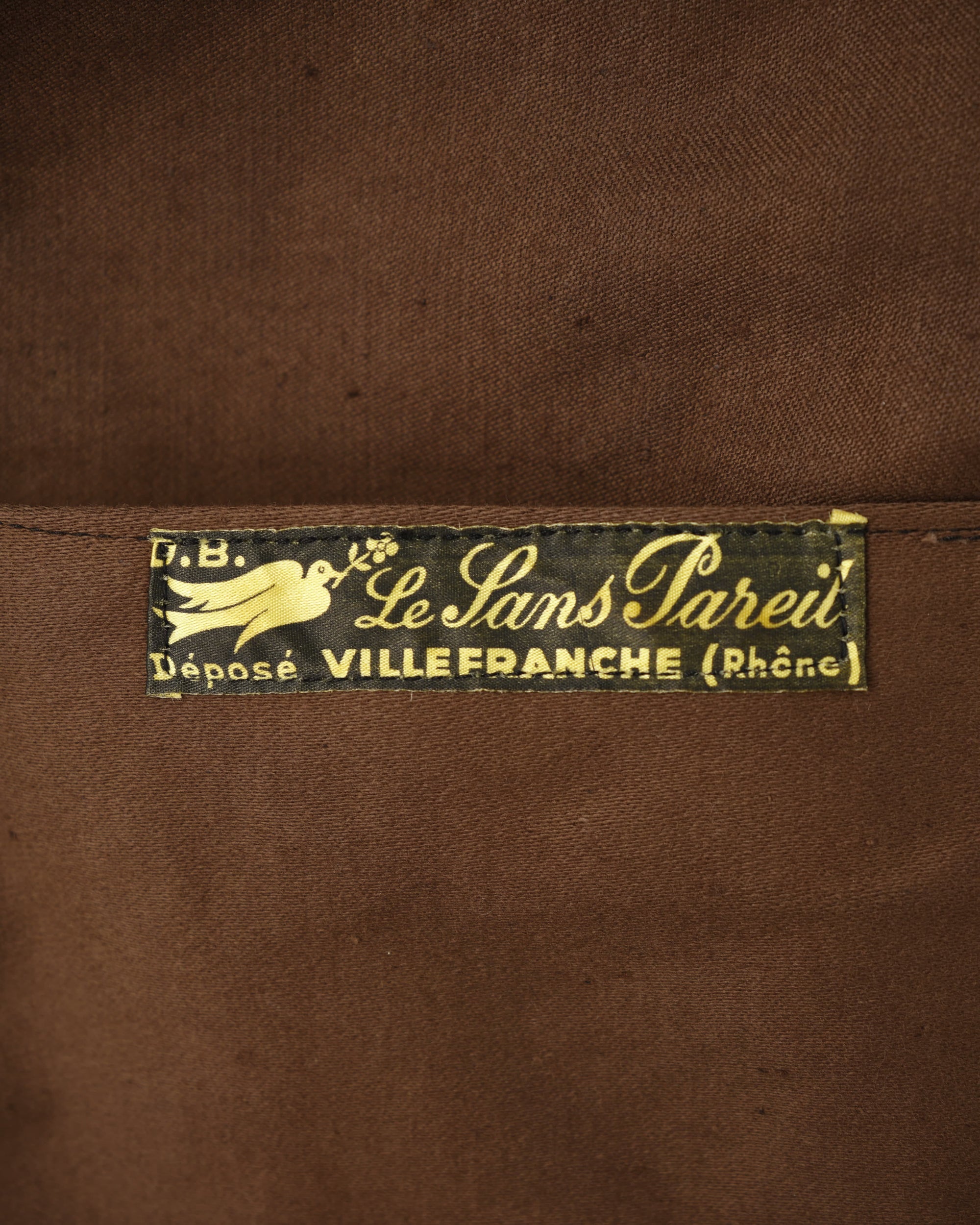 【~60's】French Vintage Brown Moleskin Work Jacket