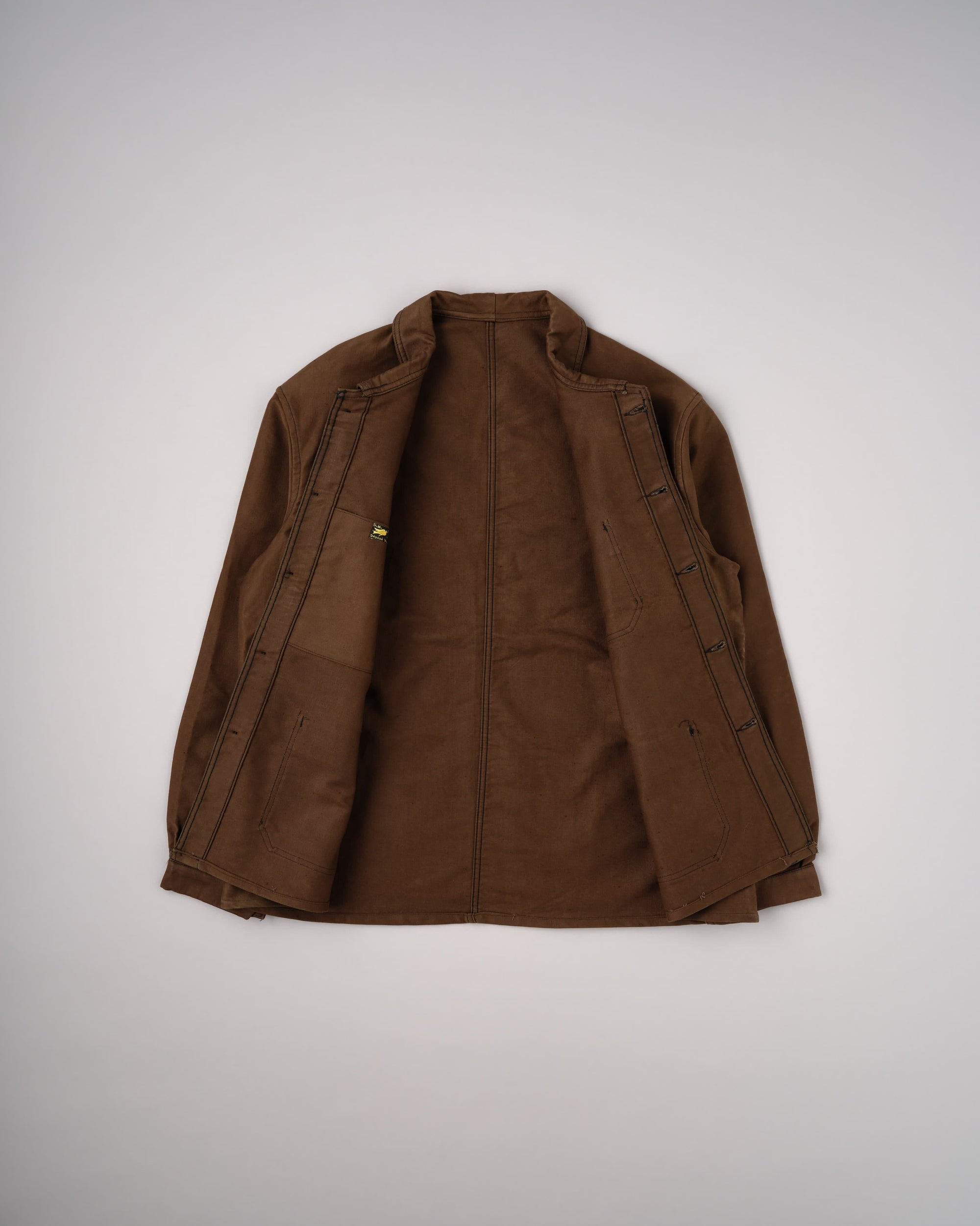 【~60's】French Vintage Brown Moleskin Work Jacket