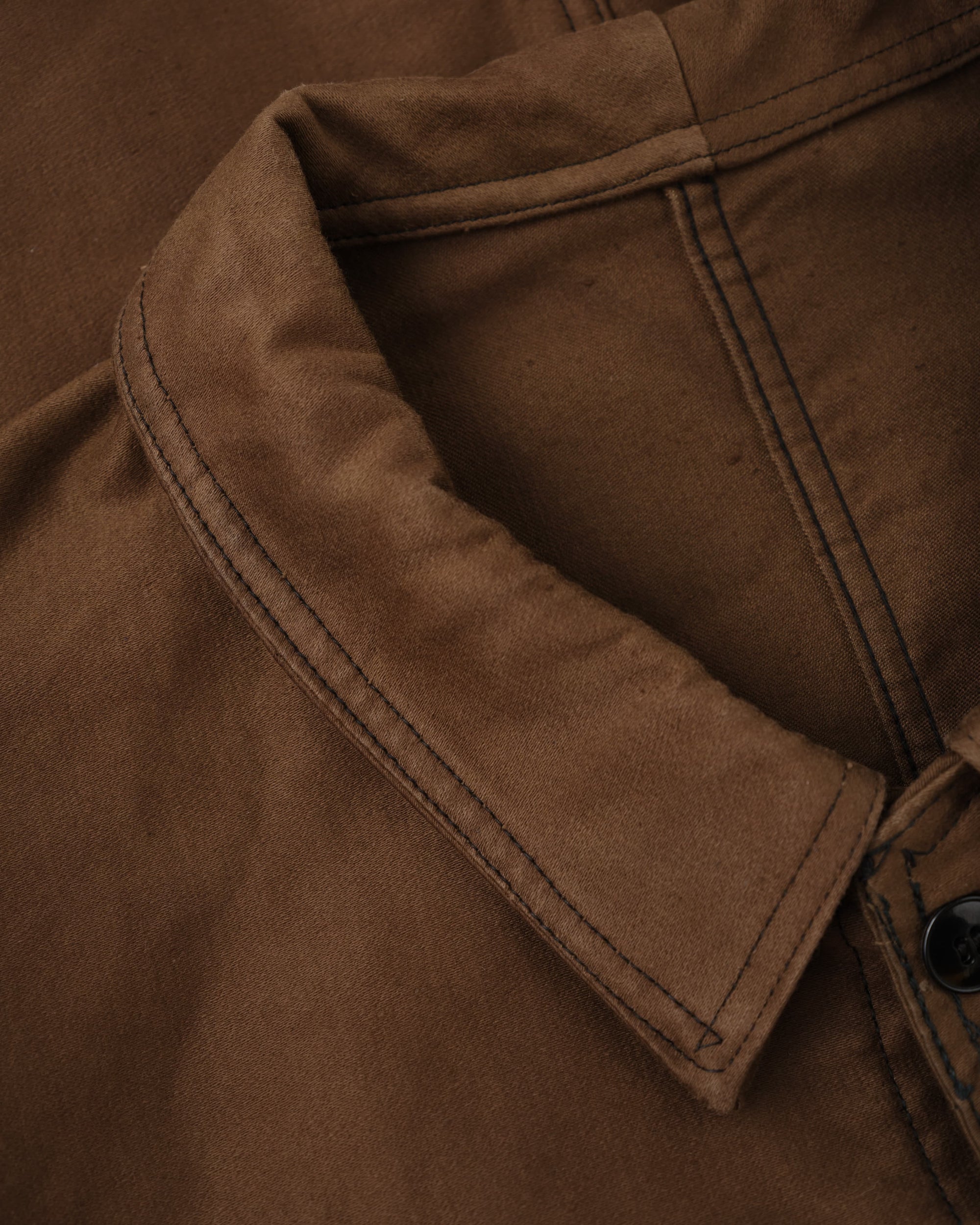 【~60's】French Vintage Brown Moleskin Work Jacket