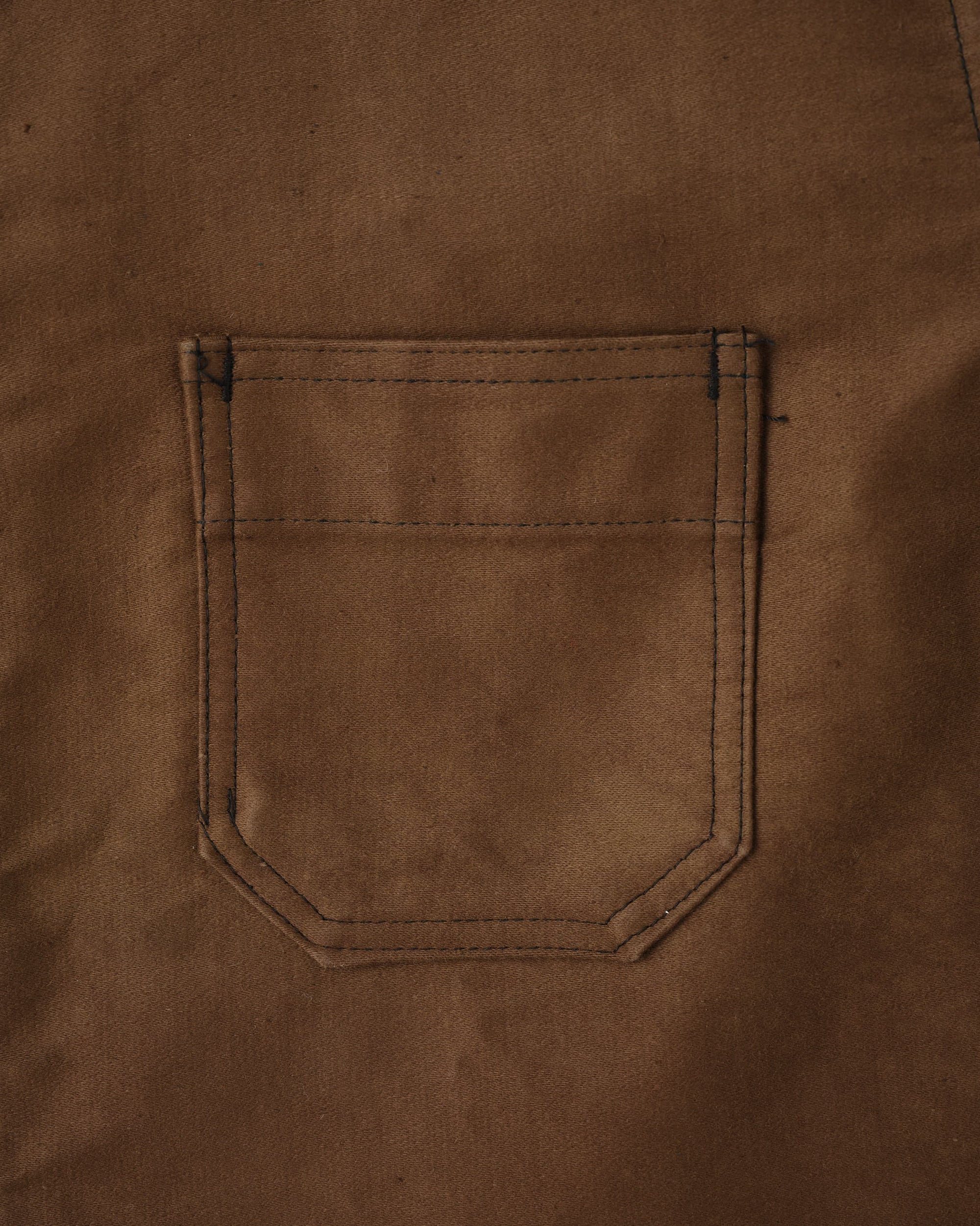 【~60's】French Vintage Brown Moleskin Work Jacket