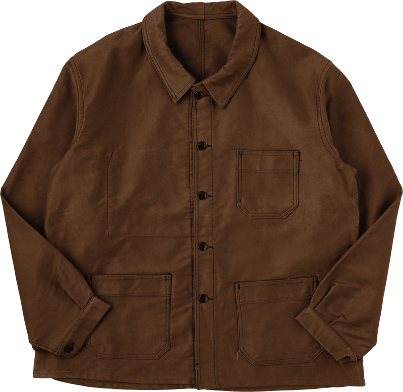 【~60's】French Vintage Brown Moleskin Work Jacket