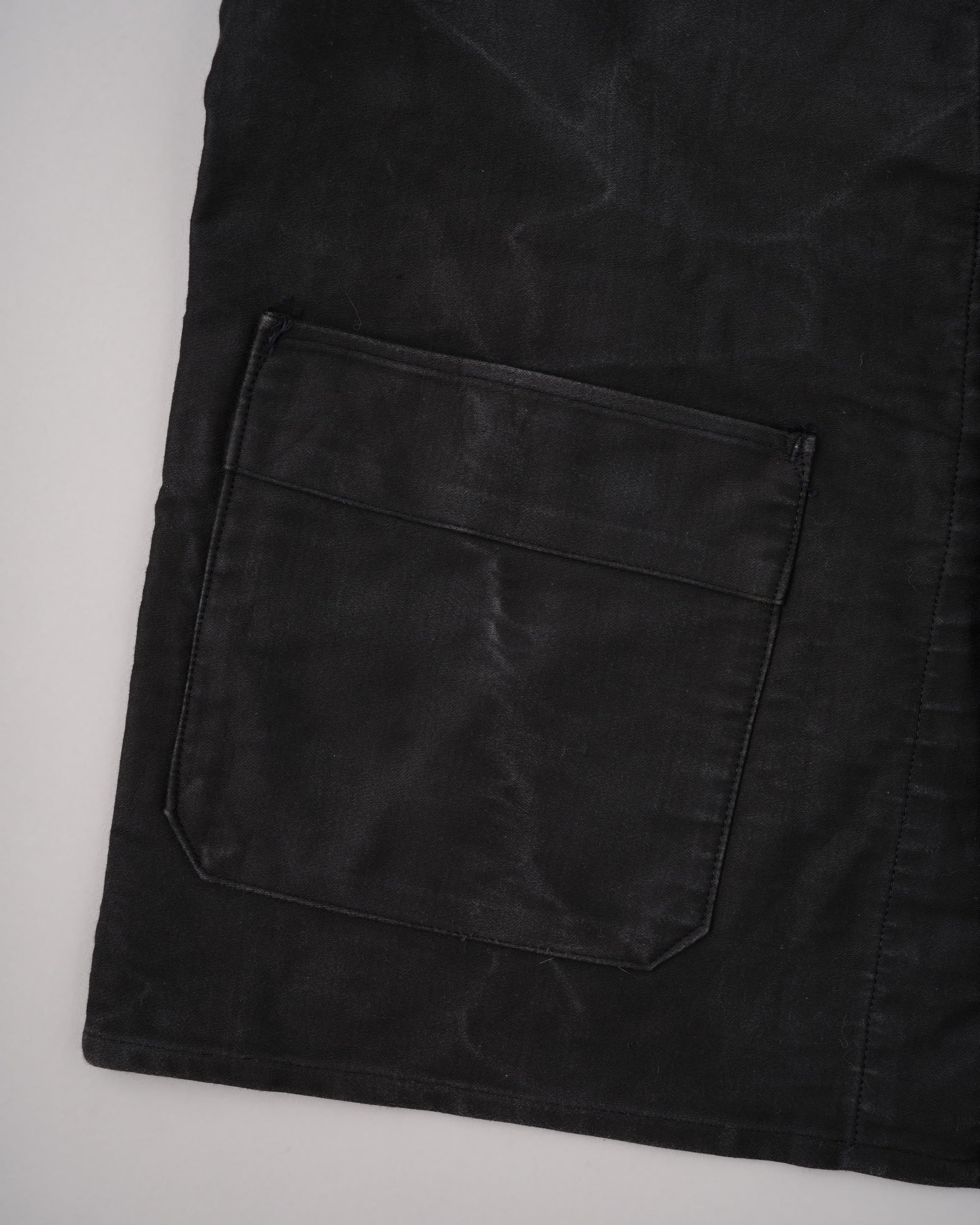【~40's】French Vintage Black Moleskin Work Jacket "Adolphe Lafont"