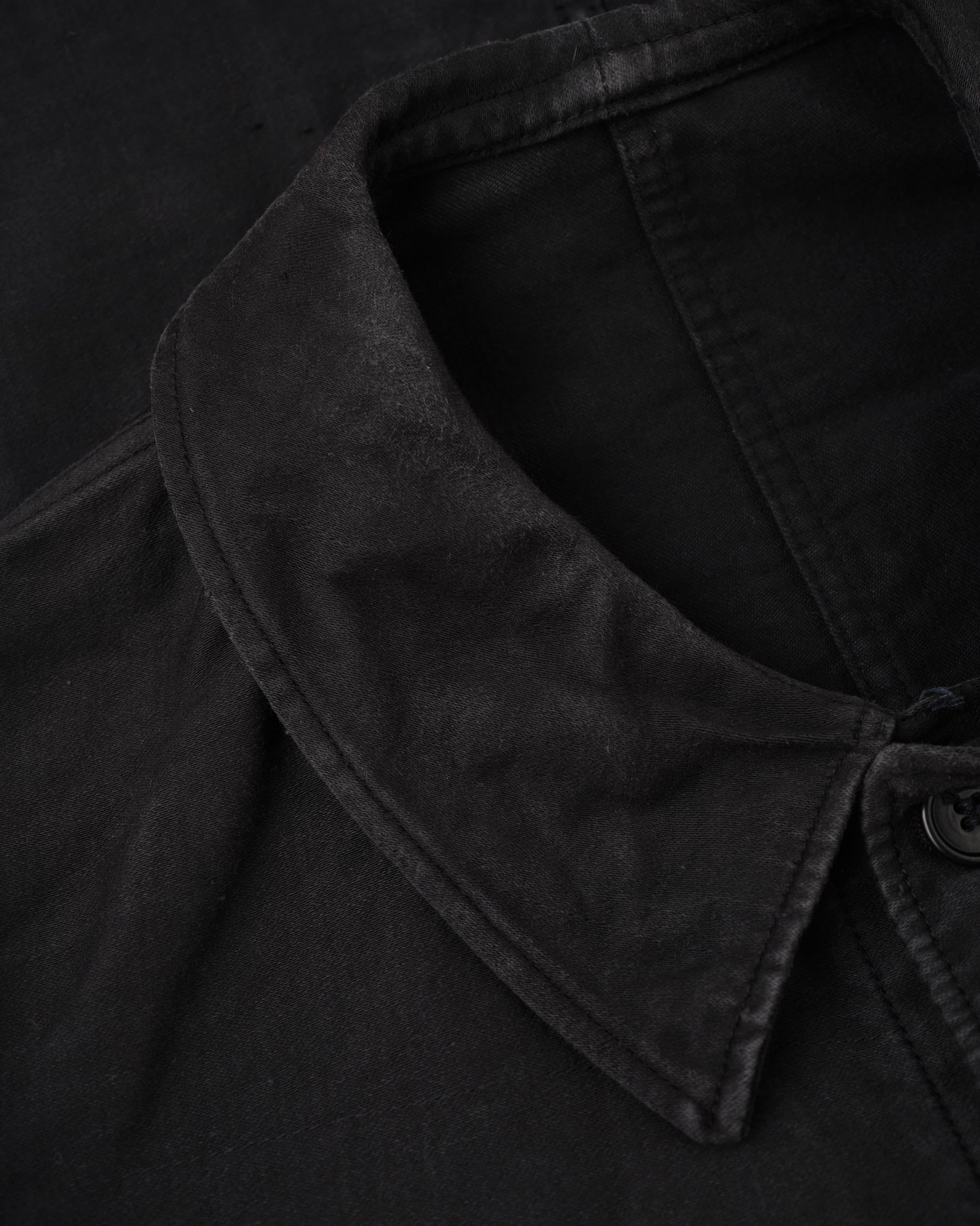 【~40's】French Vintage Black Moleskin Work Jacket "Adolphe Lafont"