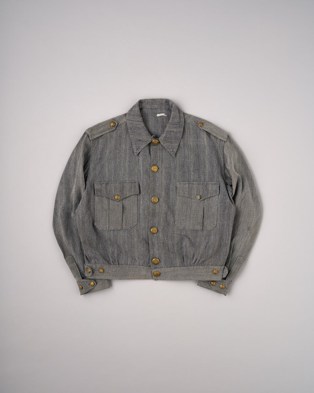 【~40's】Spanish Army Salt & Pepper Cotton Jacket