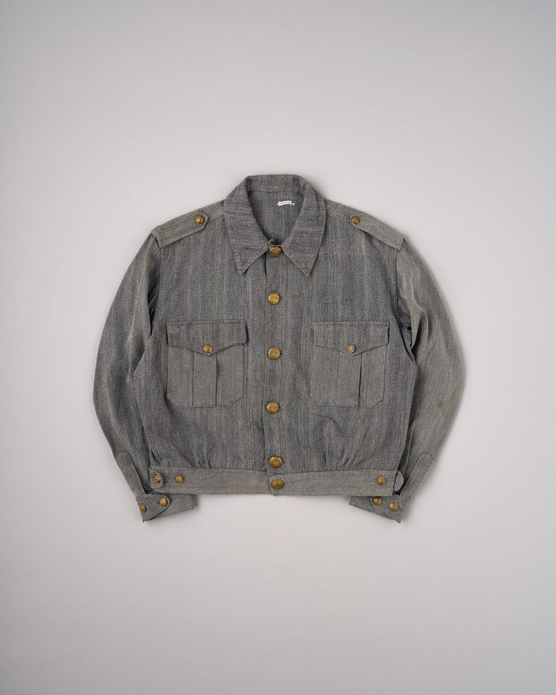 【~40's】Spanish Army Salt & Pepper Cotton Jacket