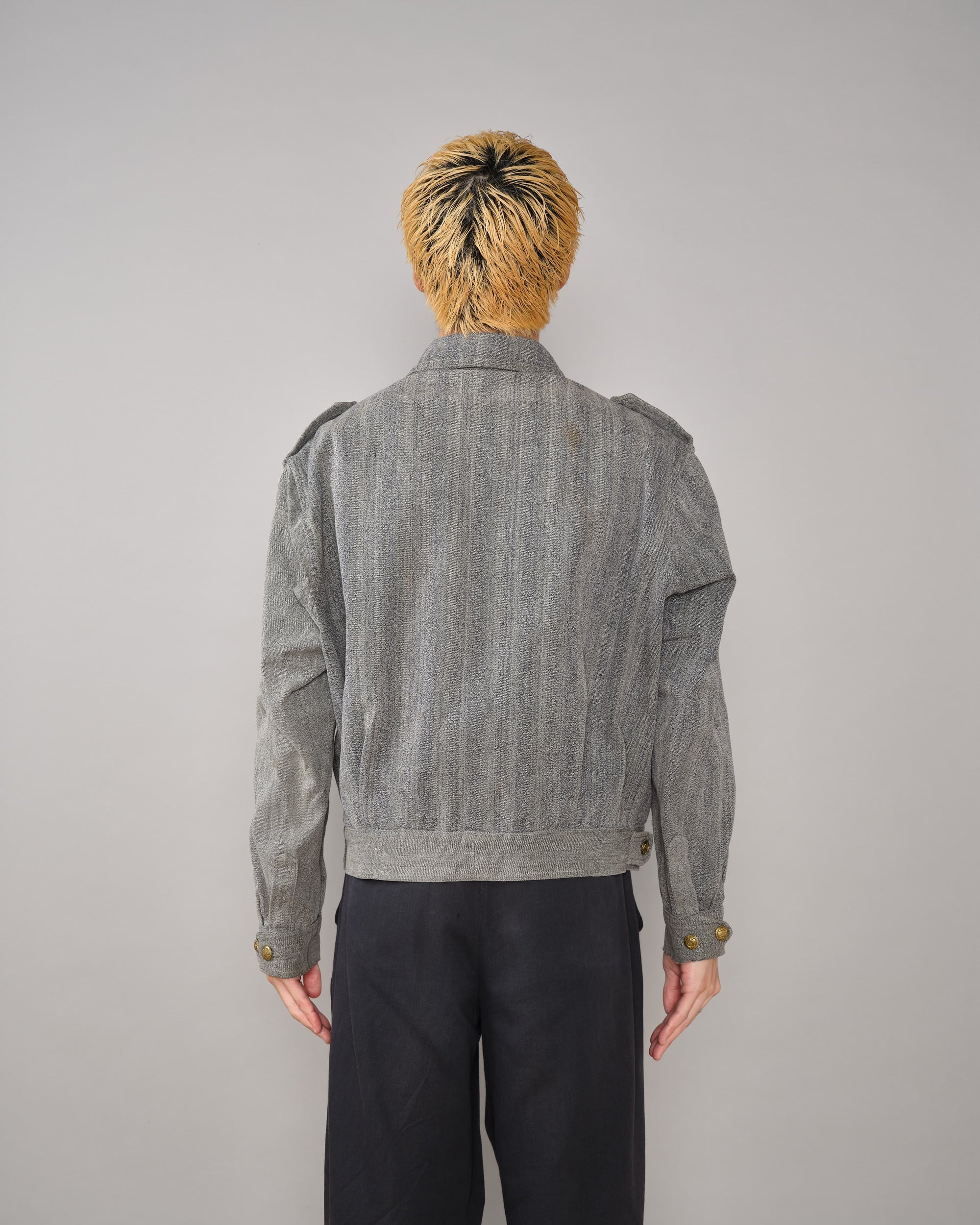 【~40's】Spanish Army Salt & Pepper Cotton Jacket