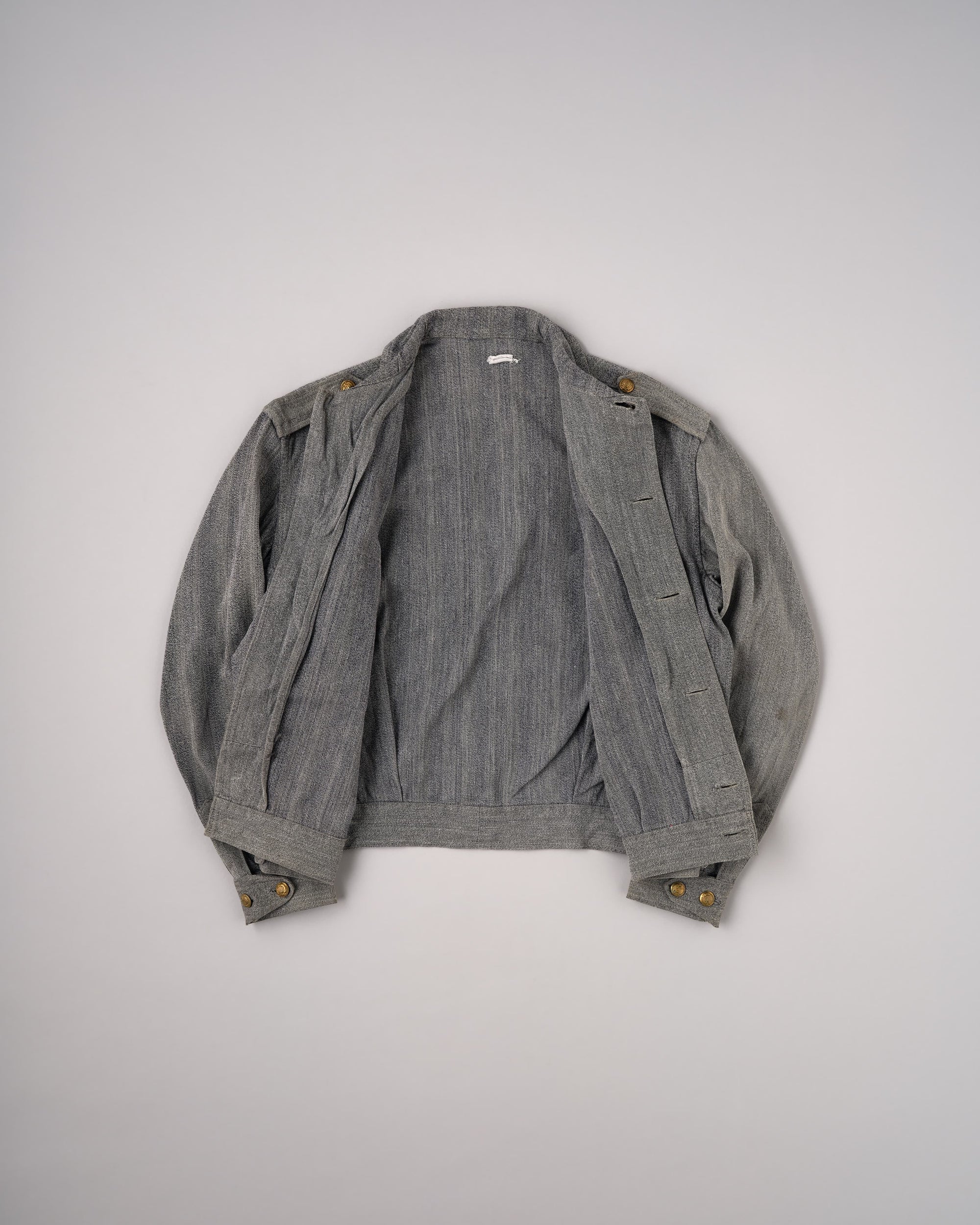 【~40's】Spanish Army Salt & Pepper Cotton Jacket