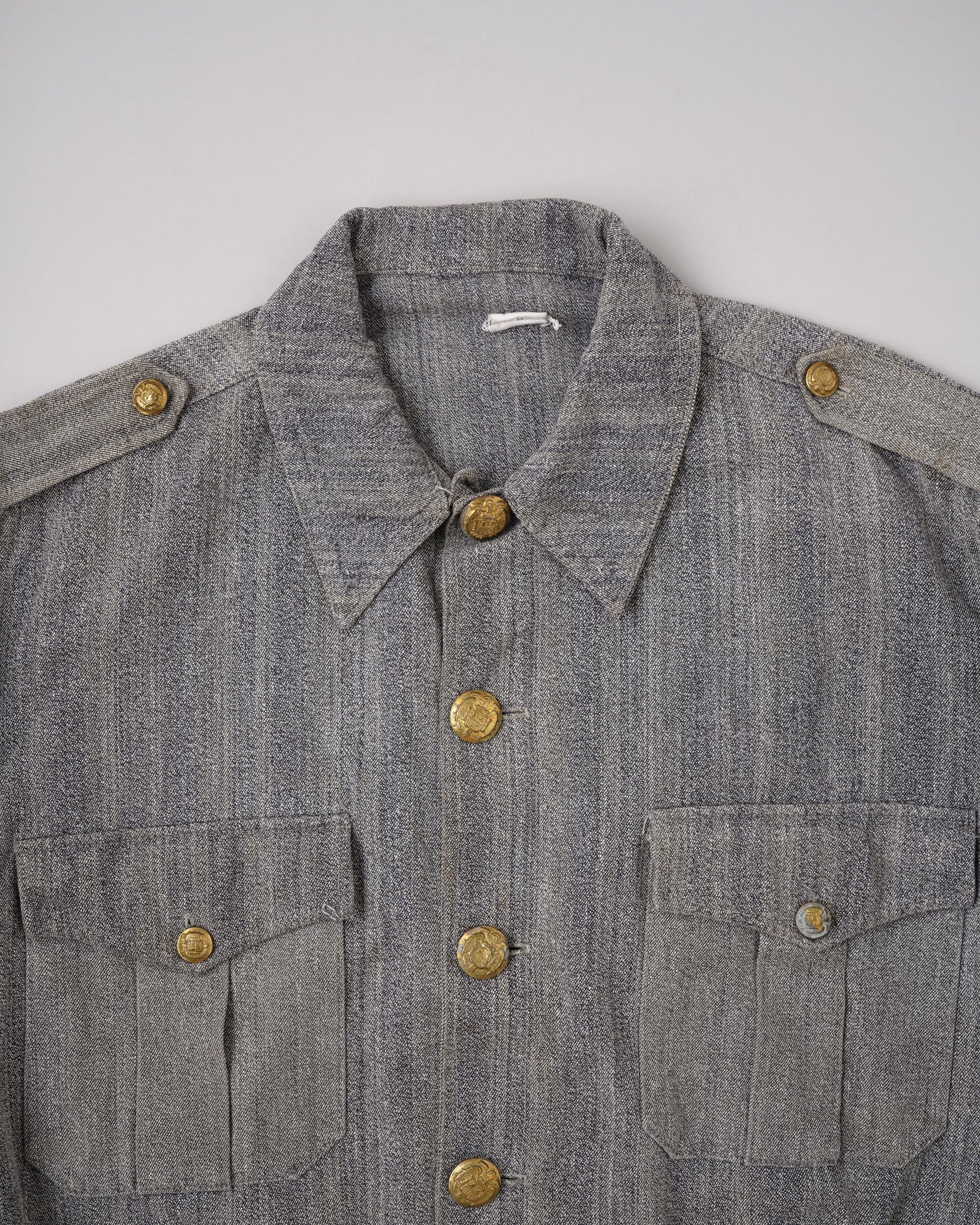 【~40's】Spanish Army Salt & Pepper Cotton Jacket