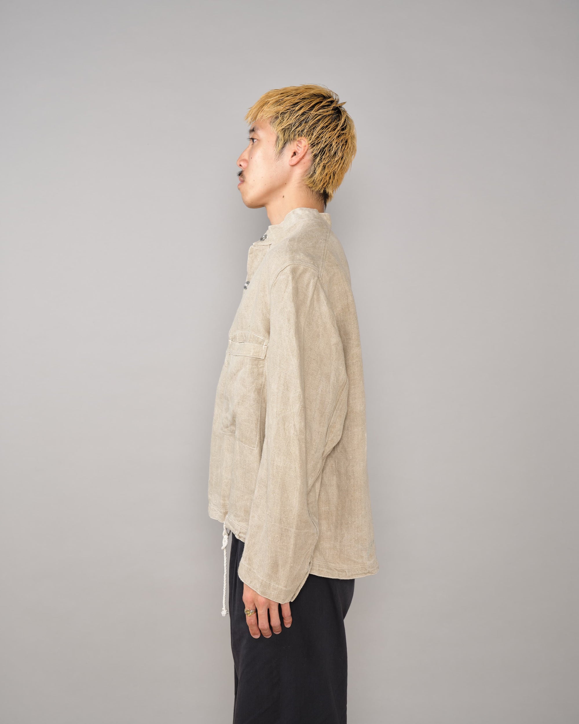 【~40's】WWII German Navy Drillich HBT Linen Work Smock Size.2 "Kriegsmarine"
