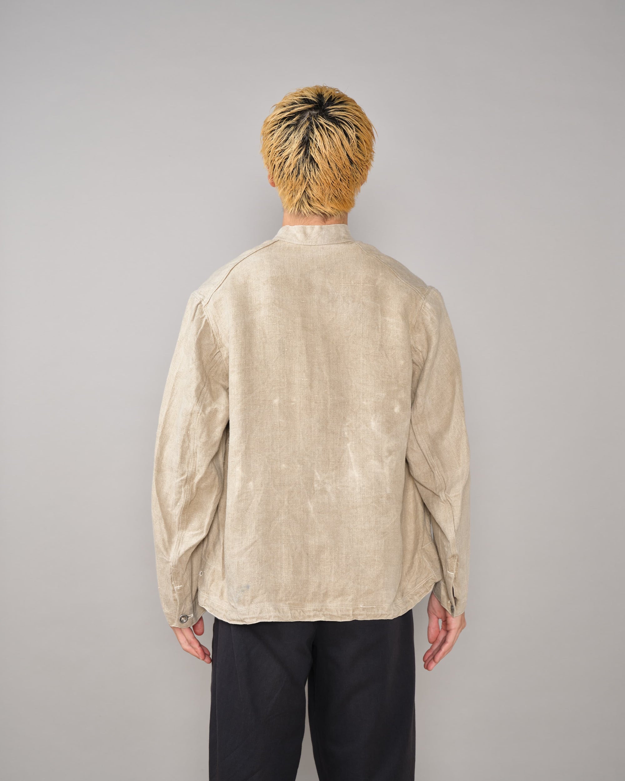 【~40's】WWII German Navy Drillich HBT Linen Work Smock Size.2 "Kriegsmarine"