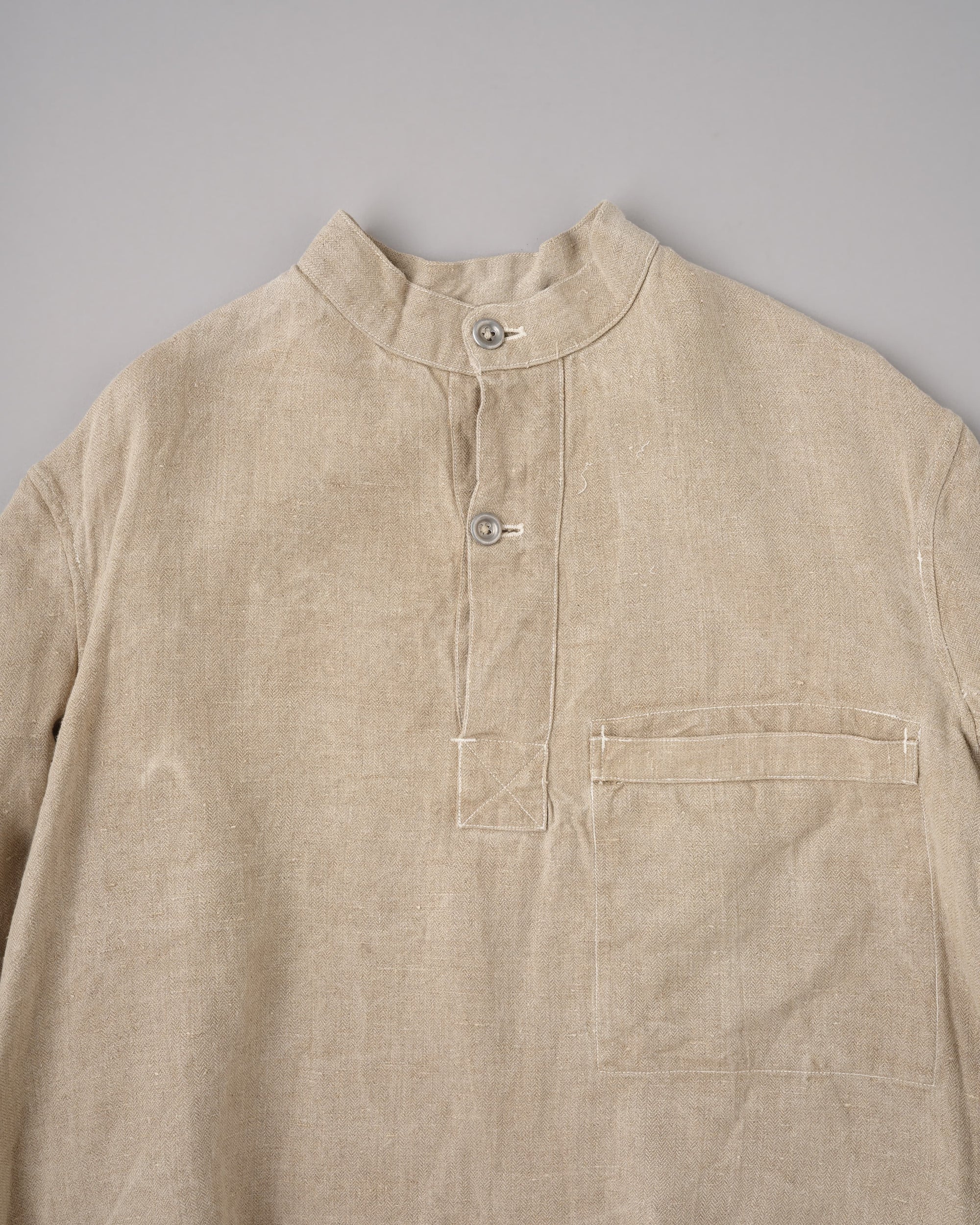 【~40's】WWII German Navy Drillich HBT Linen Work Smock Size.2 "Kriegsmarine"