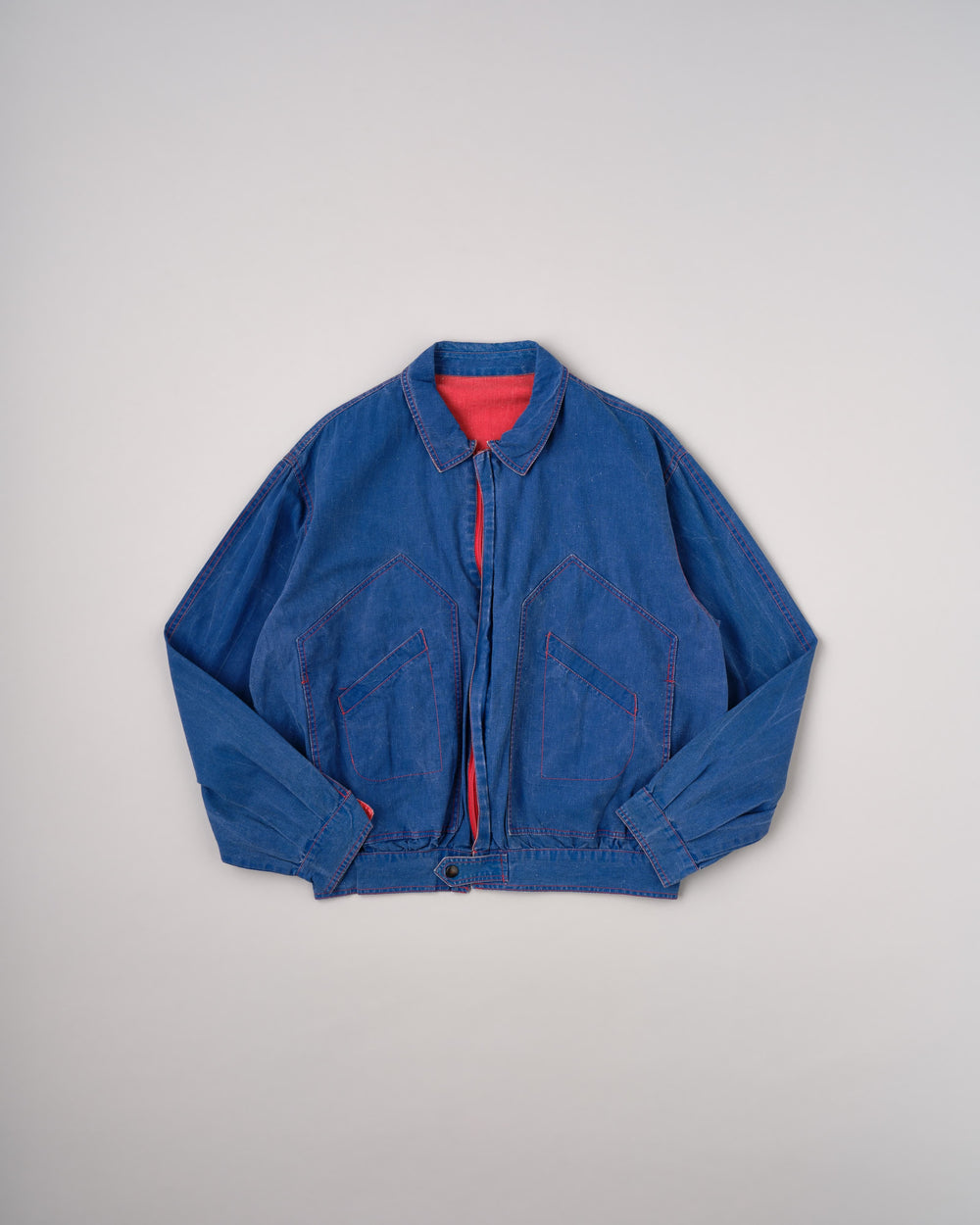 [~80's] Italian Vintage Tela Stella Type Cotton Polyester Jacket