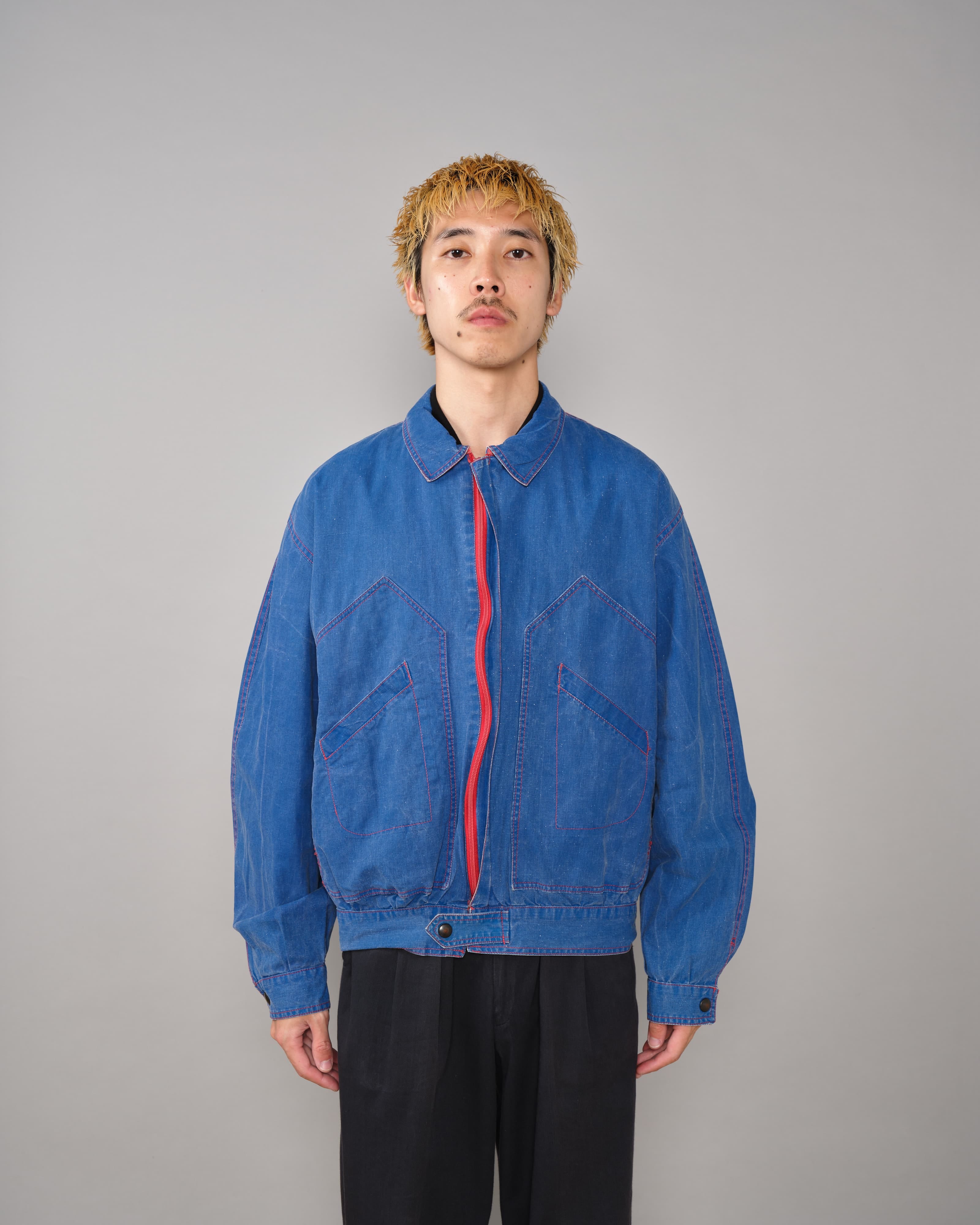80's] Italian Vintage Tela Stella Type Cotton Polyester Jacket