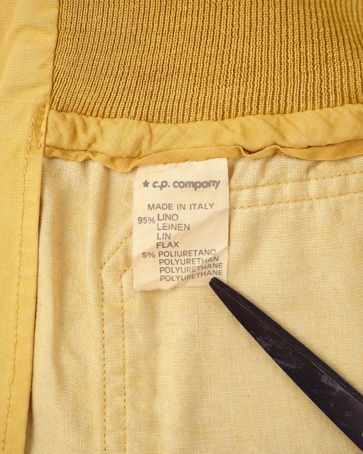 【90SS】Old C.P.Company Garment Dyed Valstarino Type Flax Polyurethane Blouson Size.52