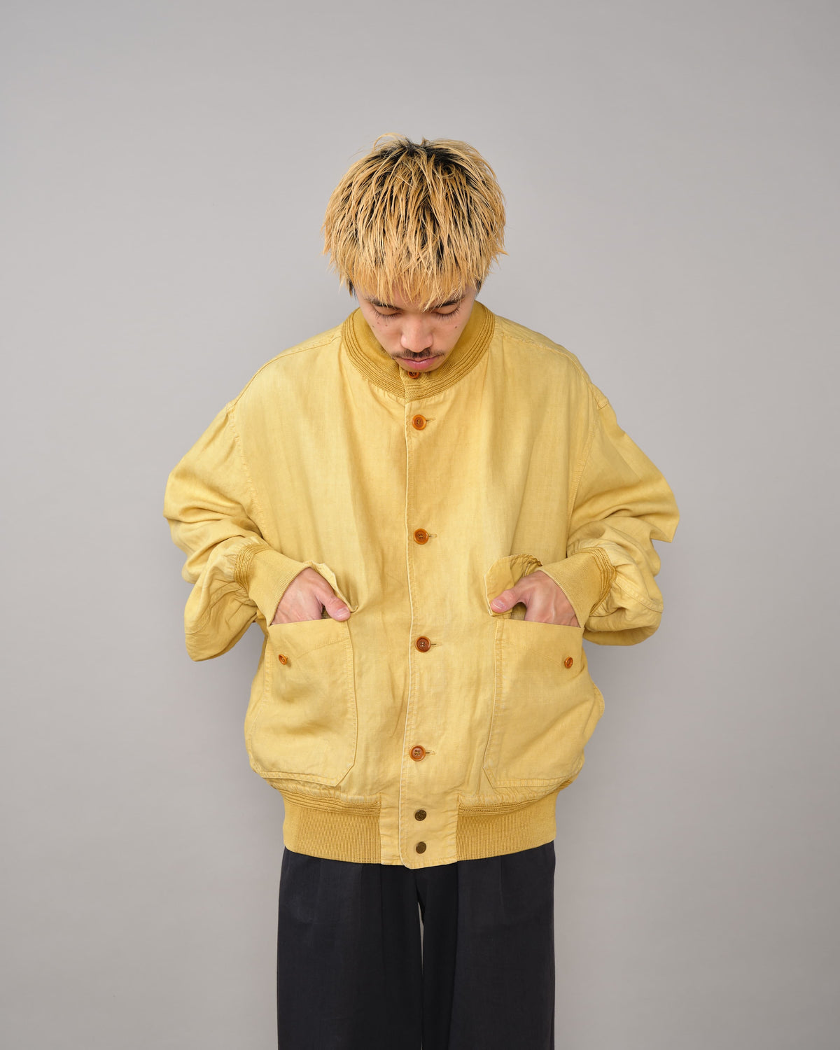 【90SS】Old C.P.Company Garment Dyed Valstarino Type Flax Polyurethane Blouson Size.52