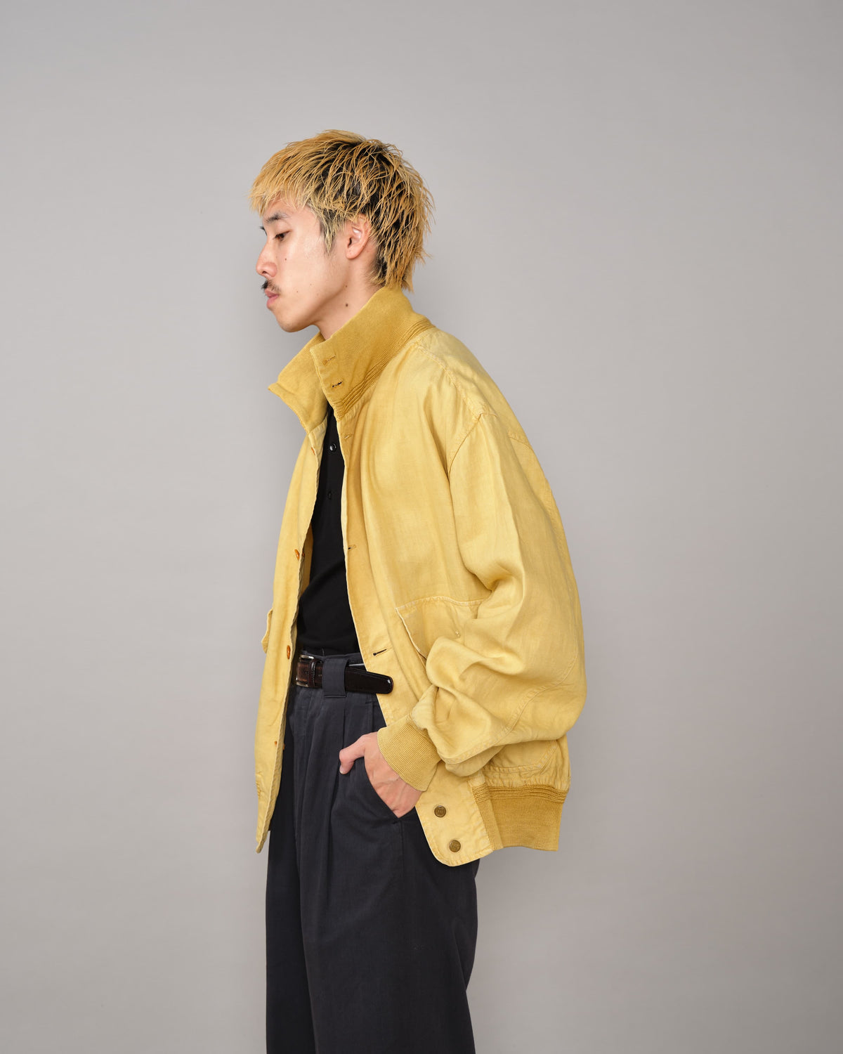 【90SS】Old C.P.Company Garment Dyed Valstarino Type Flax Polyurethane Blouson Size.52