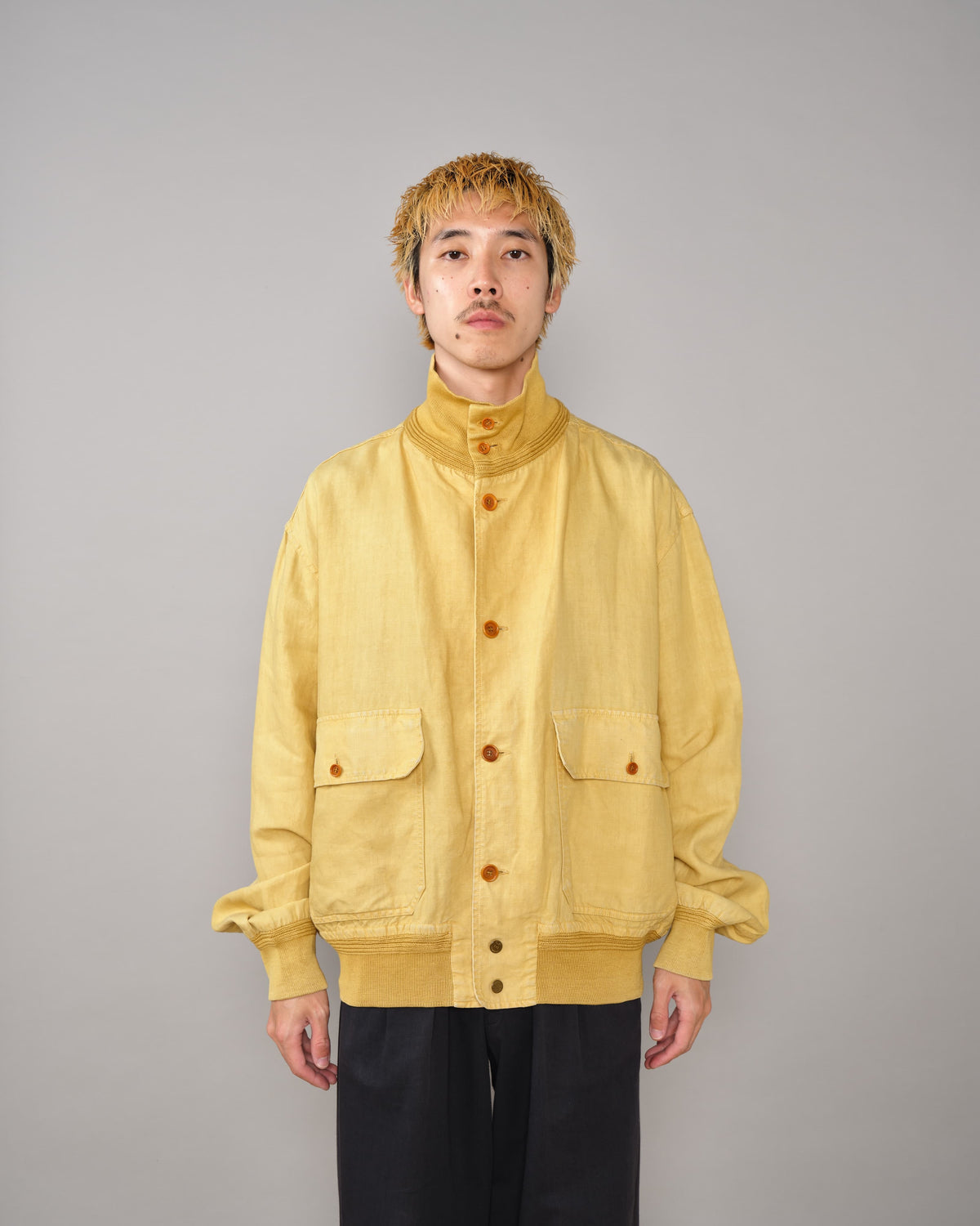 【90SS】Old C.P.Company Garment Dyed Valstarino Type Flax Polyurethane Blouson Size.52