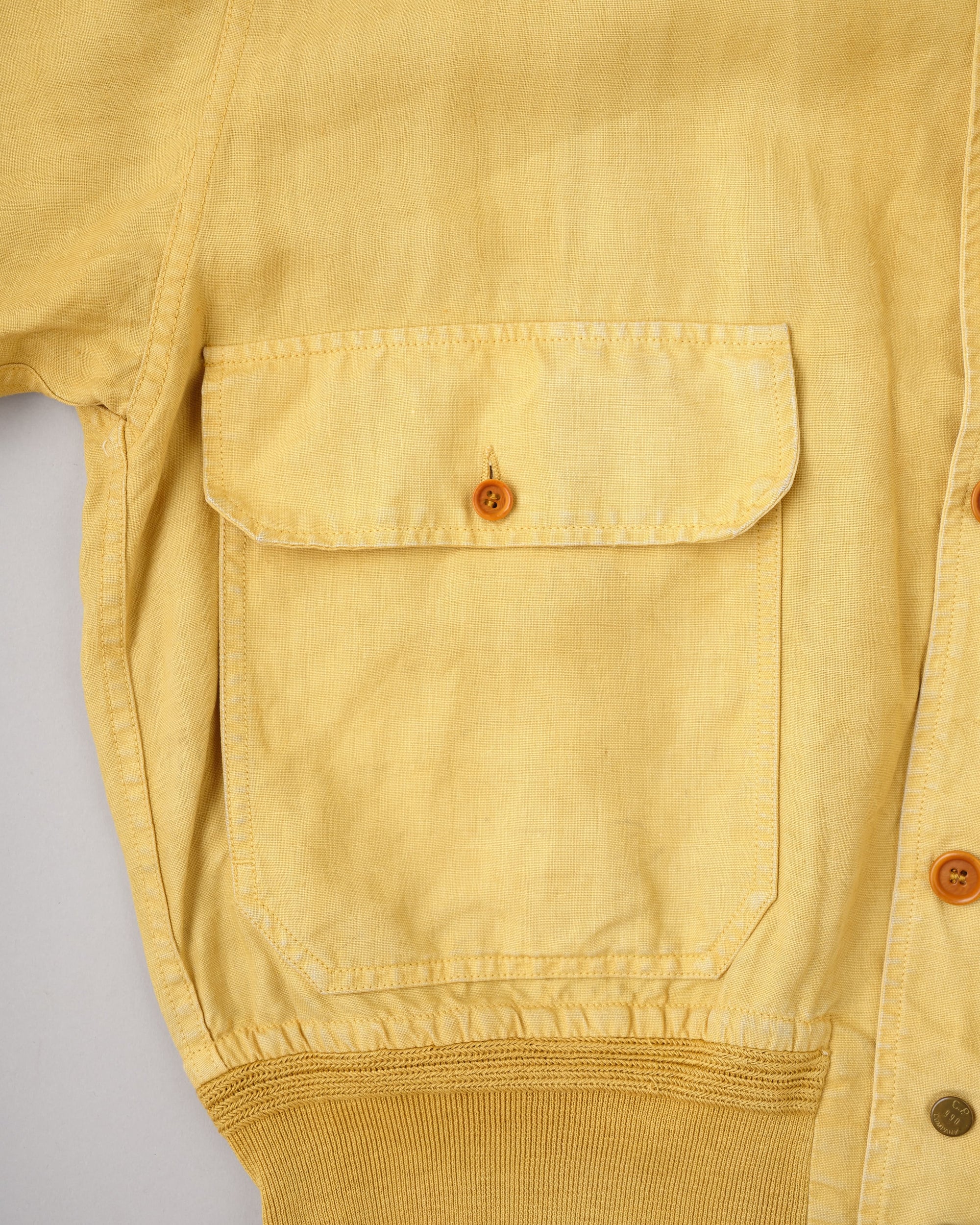 【90SS】Old C.P.Company Garment Dyed Valstarino Type Flax Polyurethane Blouson Size.52