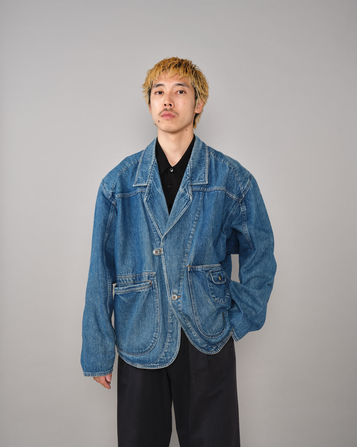 [~80's] Old Marithé François Girbaud Closed Denim Jacket Size.50