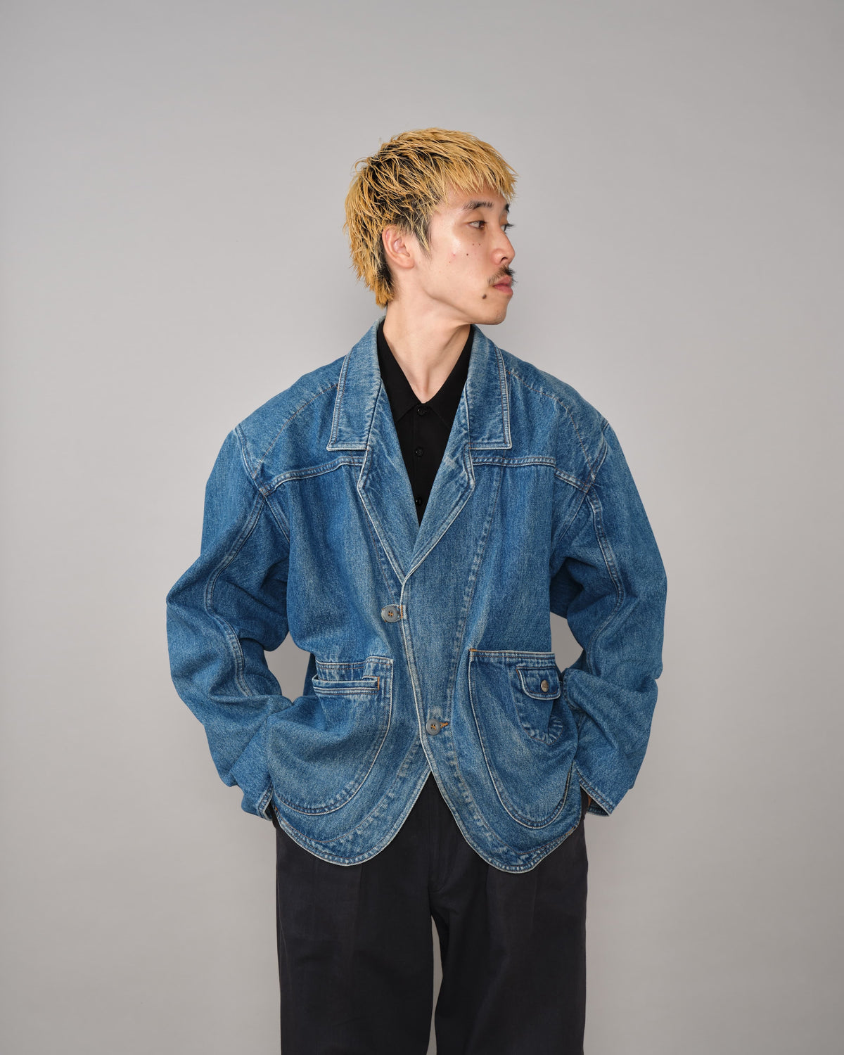 [~80's] Old Marithé François Girbaud Closed Denim Jacket Size.50