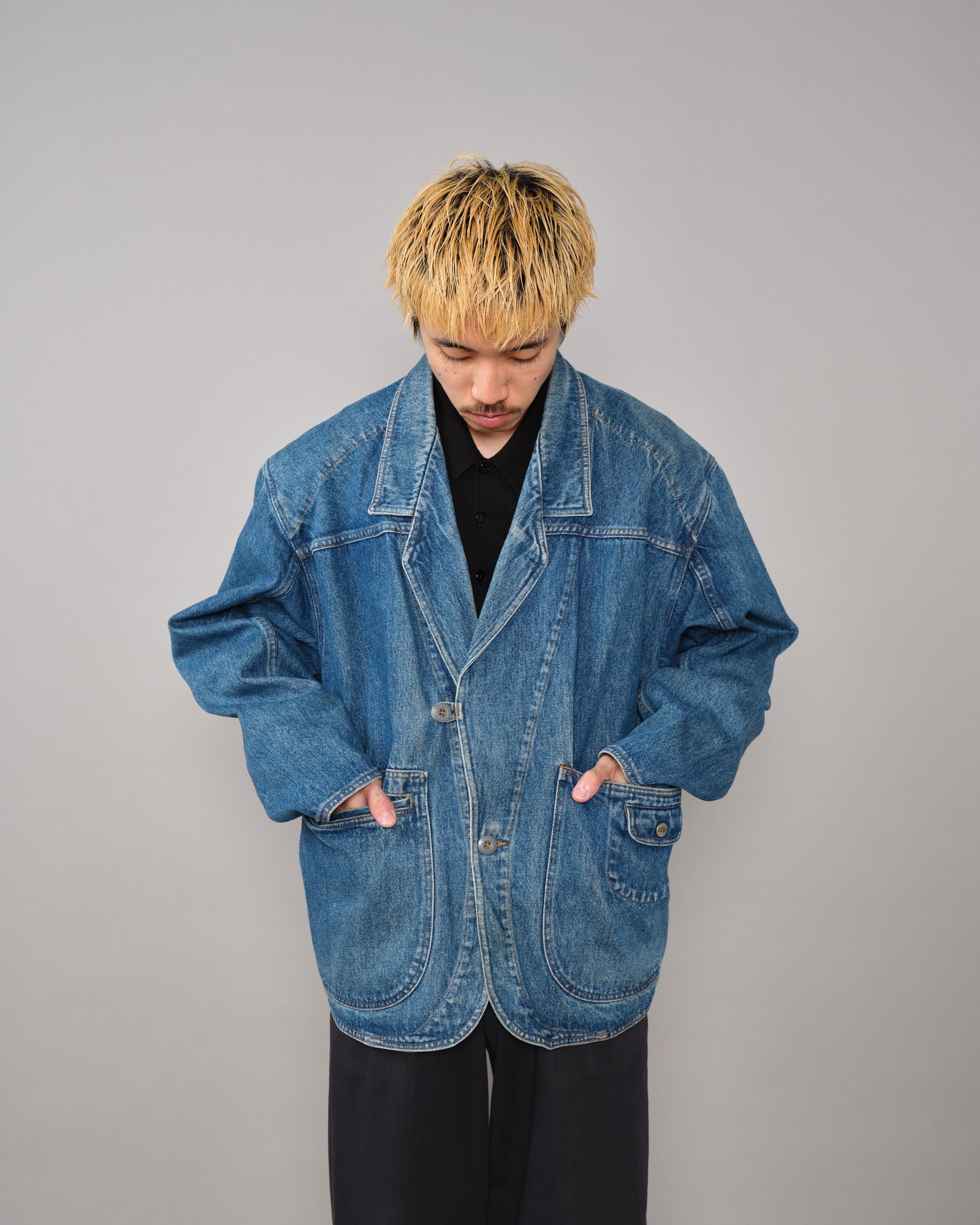 [~80's] Old Marithé François Girbaud Closed Denim Jacket Size.50