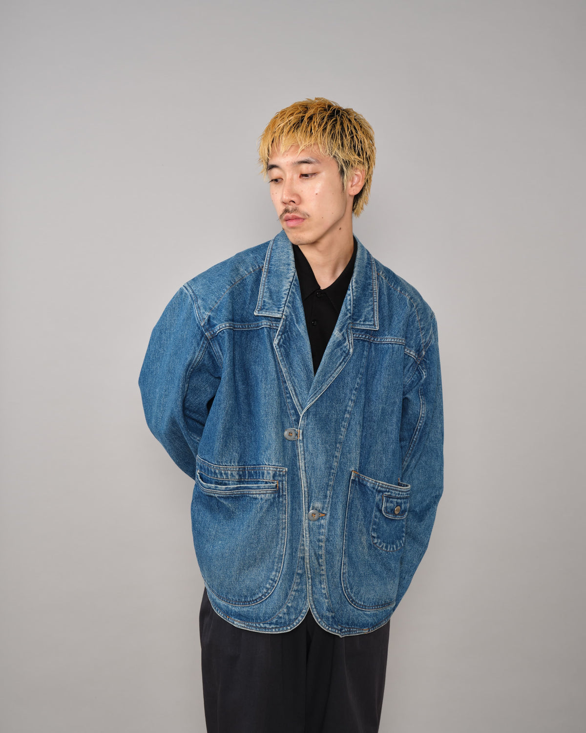 [~80's] Old Marithé François Girbaud Closed Denim Jacket Size.50
