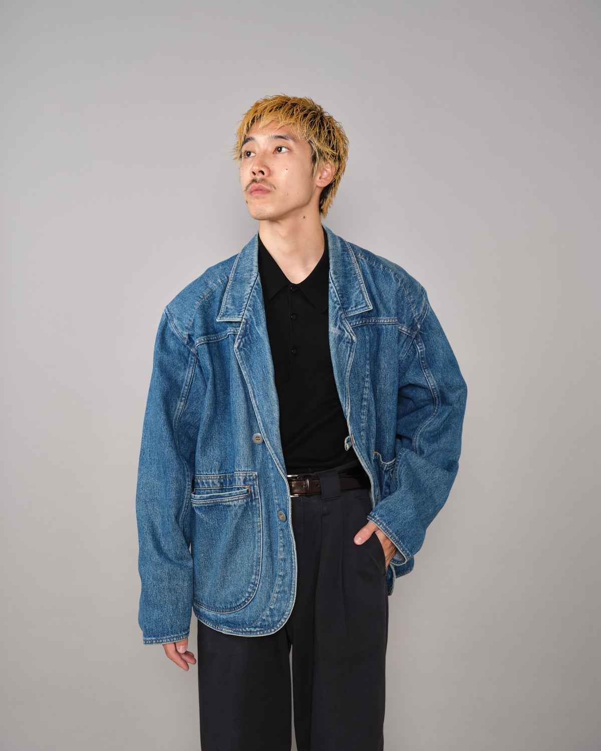 [~80's] Old Marithé François Girbaud Closed Denim Jacket Size.50