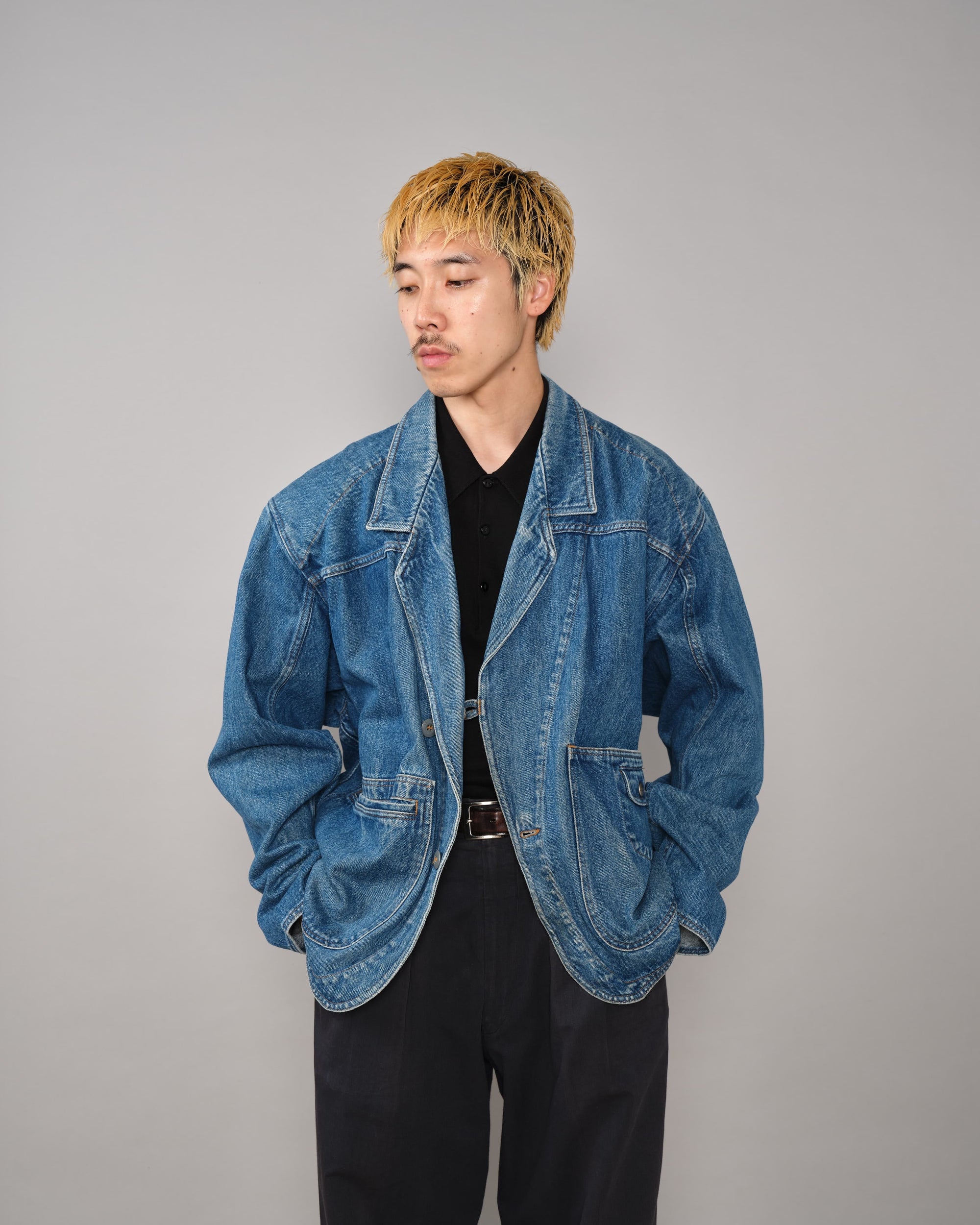 [~80's] Old Marithé François Girbaud Closed Denim Jacket Size.50