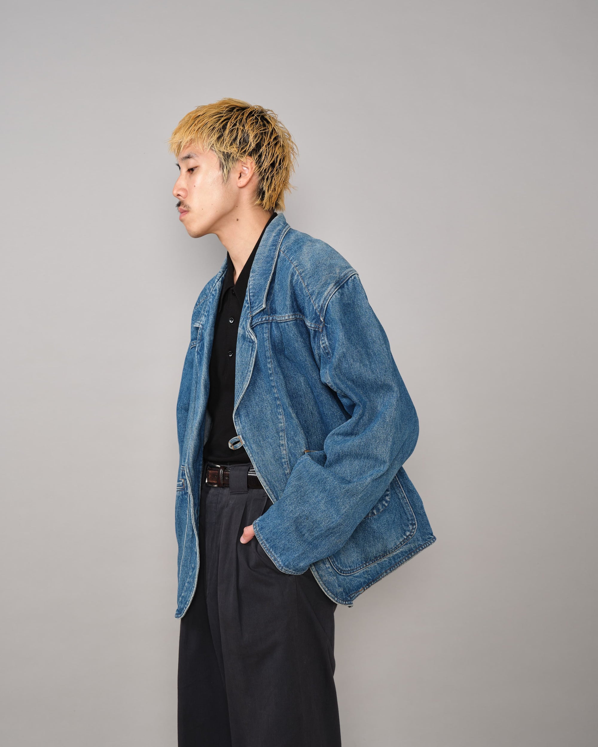 [~80's] Old Marithé François Girbaud Closed Denim Jacket Size.50