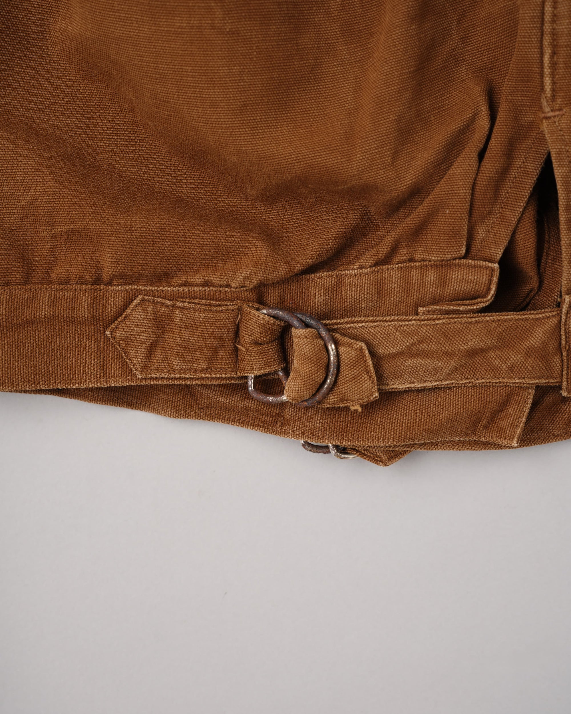 【~40's】French Vintage Raglan Sleeve Brown Cotton Pullover Cyclist Jacket