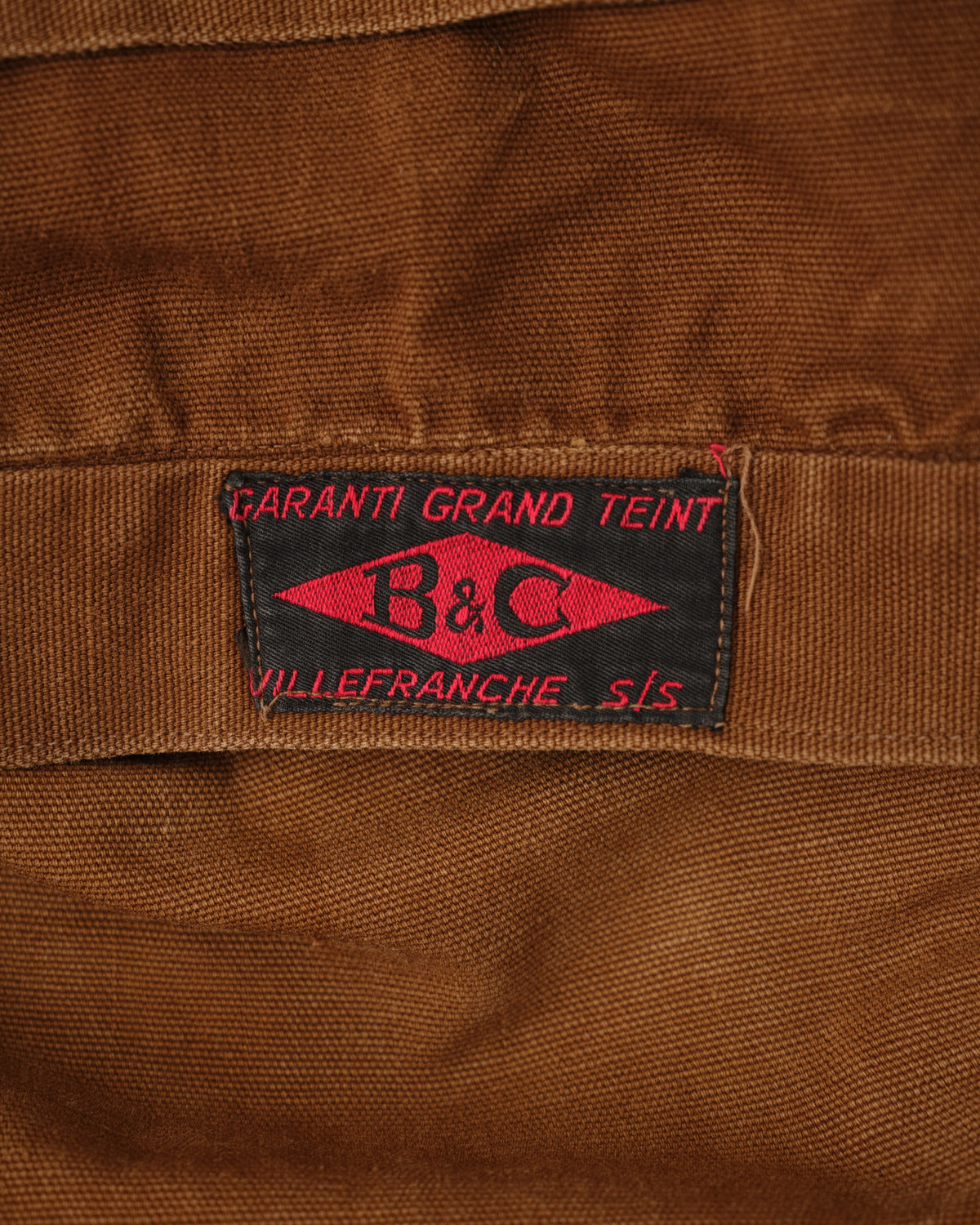 【~40's】French Vintage Raglan Sleeve Brown Cotton Pullover Cyclist Jacket