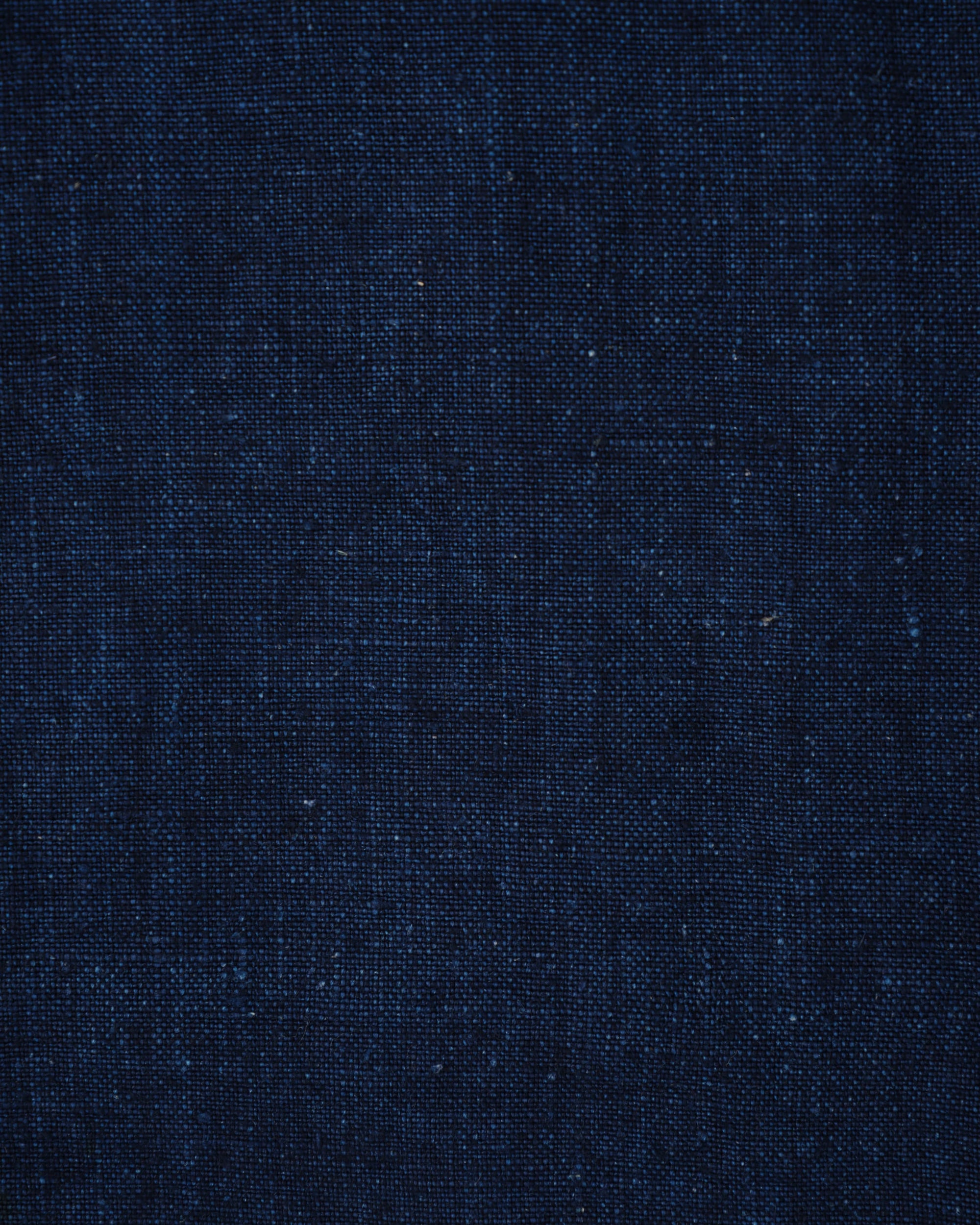 [~30's] French Vintage Indigo Linen Stand Collar Work Jacket