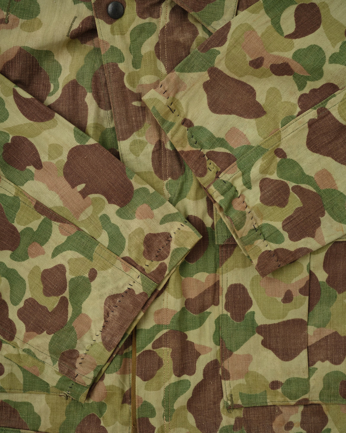 [~40's] WWII U.S.ARMY/U.S.M.C Frogskin Camouflage Short Jacket Size.44L "Overalls Modified"