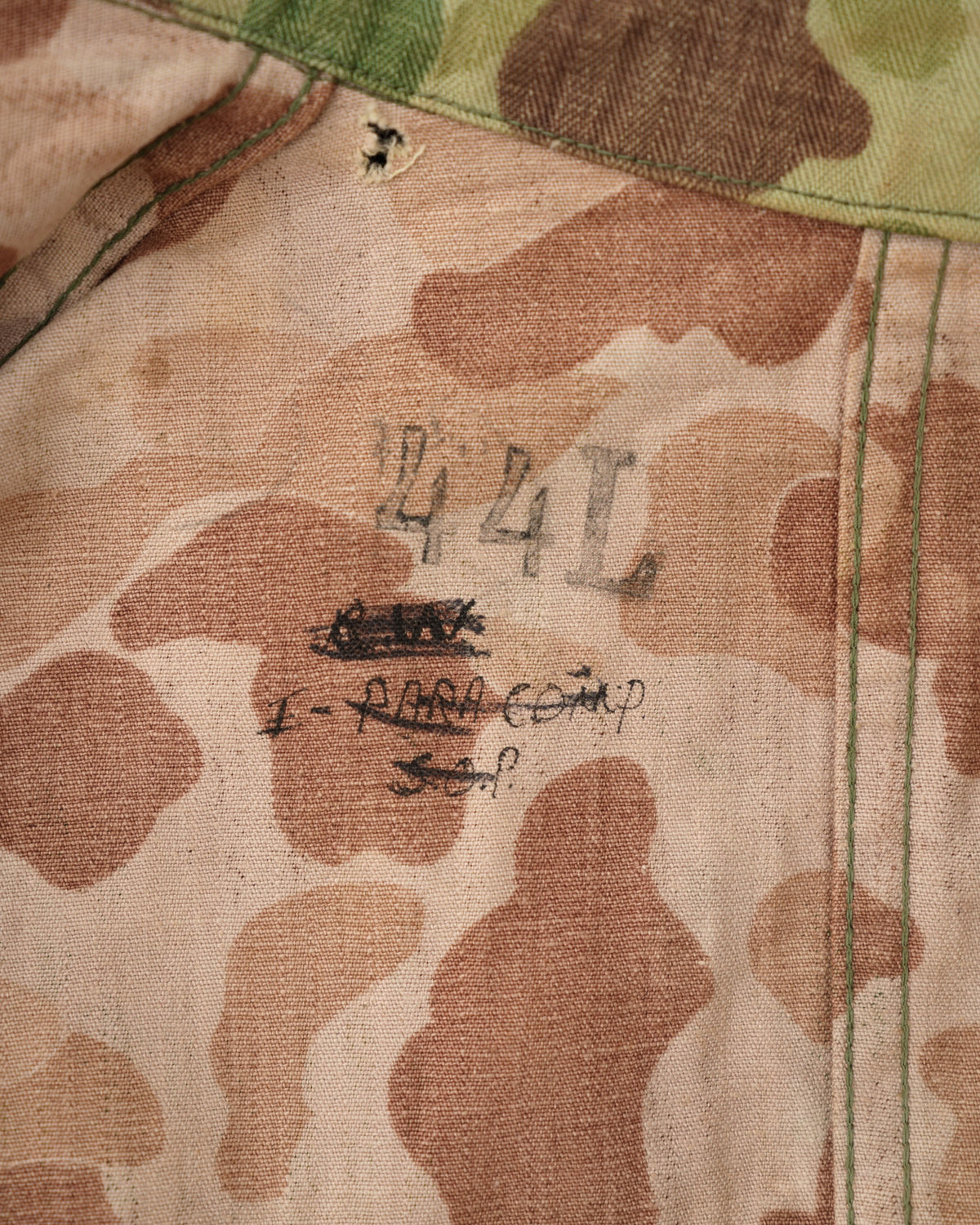 [~40's] WWII U.S.ARMY/U.S.M.C Frogskin Camouflage Short Jacket Size.44L "Overalls Modified"