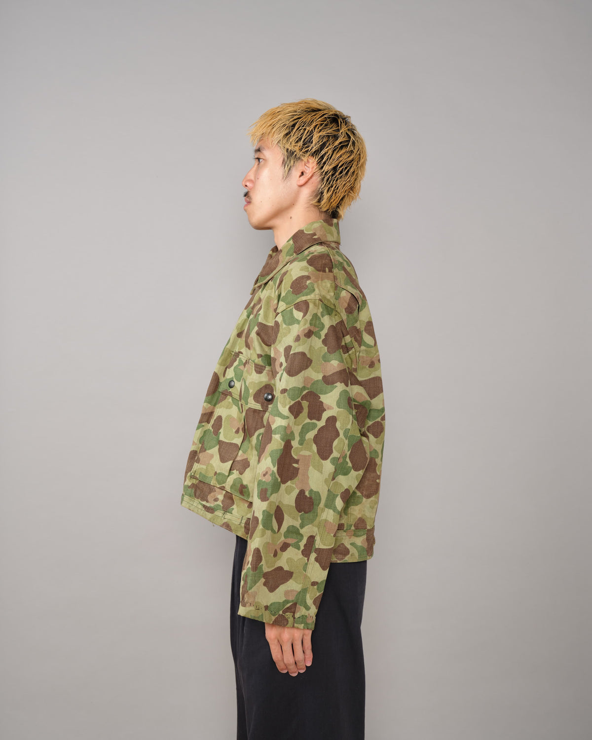 [~40's] WWII U.S.ARMY/U.S.M.C Frogskin Camouflage Short Jacket Size.44L "Overalls Modified"