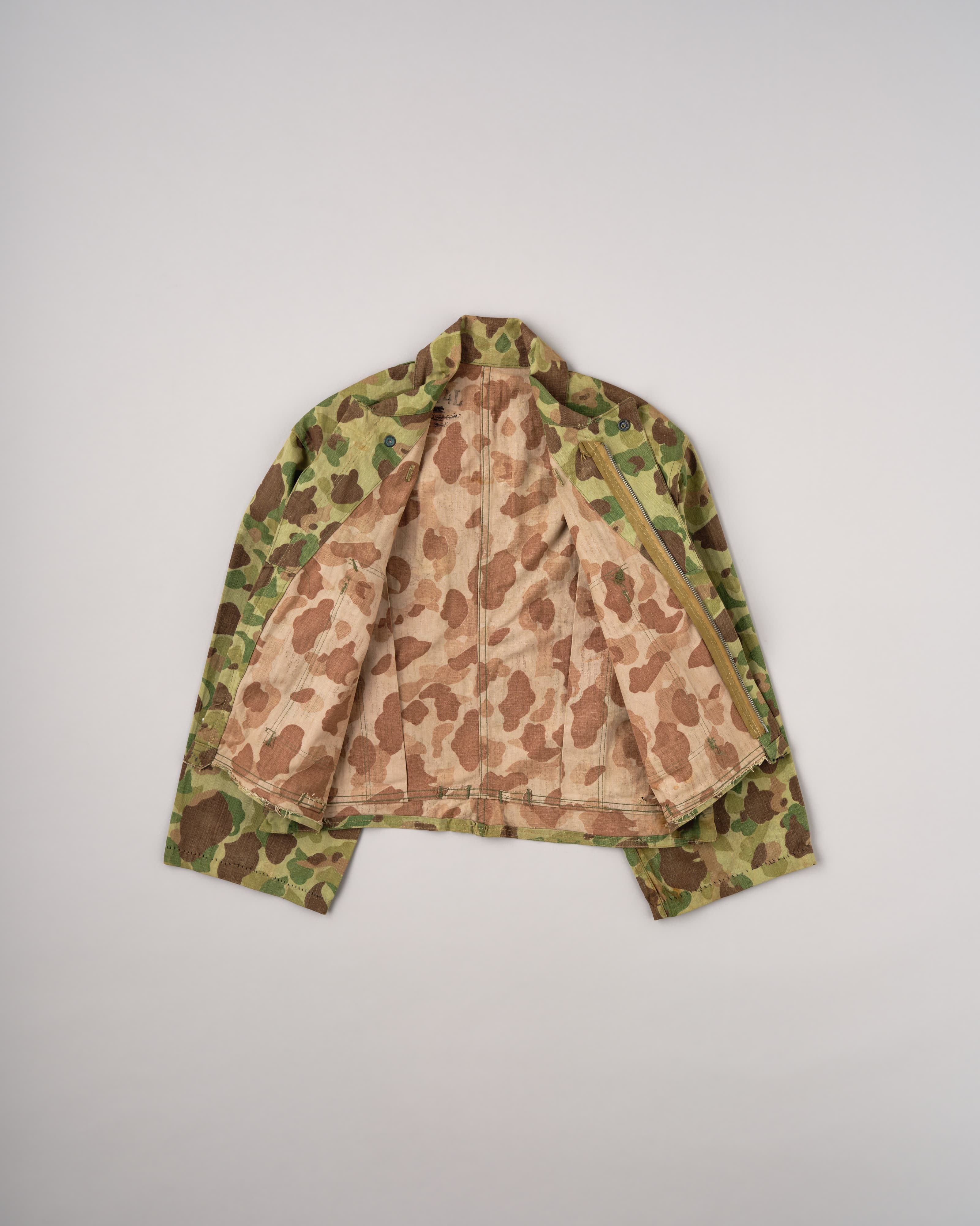 40's] WWII U.S.ARMY/U.S.M.C Frogskin Camouflage Short Jacket Size