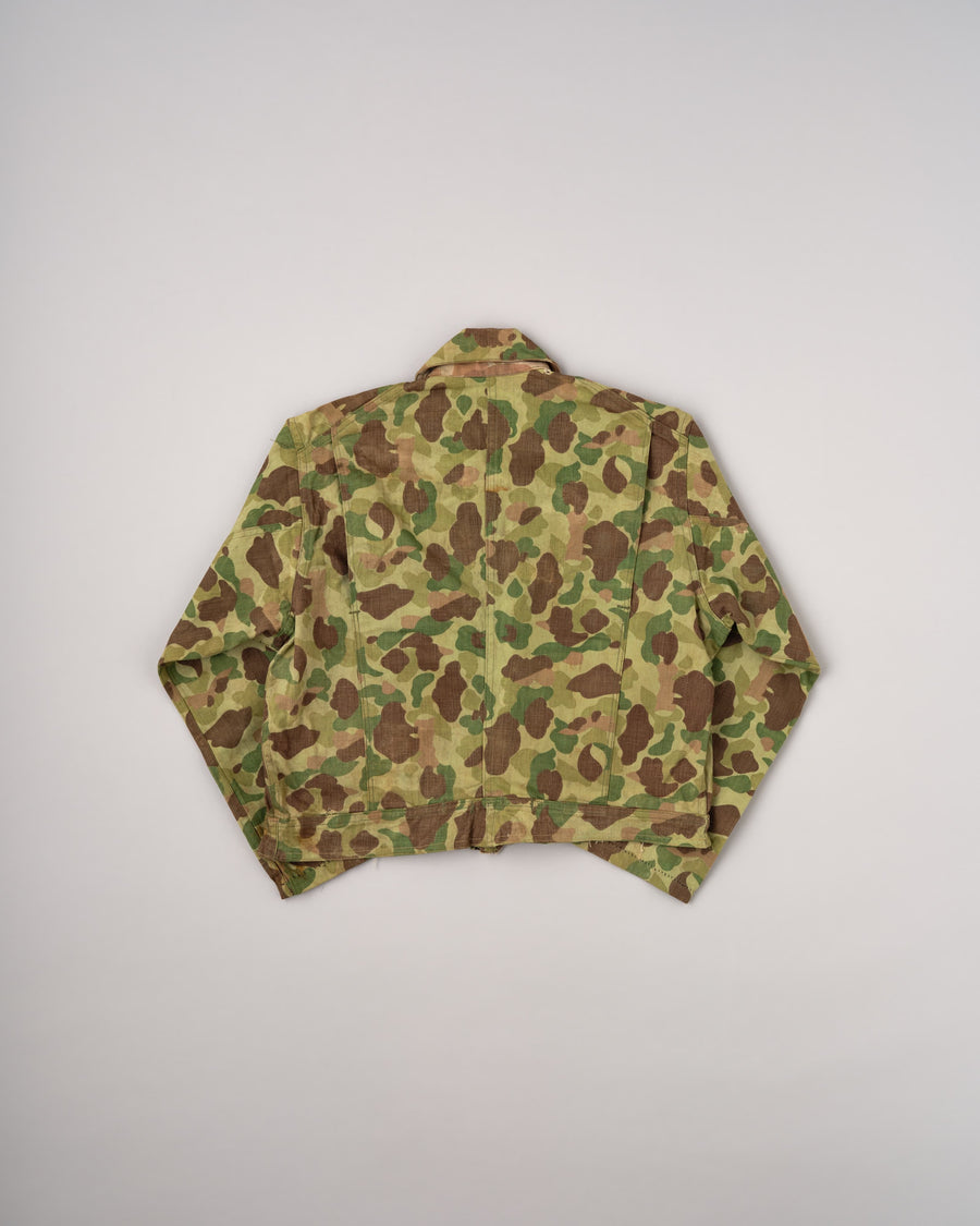Vue d'ensemble de [~40's] WWII U.S.ARMY/U.S.M.C Frogskin Camouflage Short Jacket Size.44L "Overalls Modified"