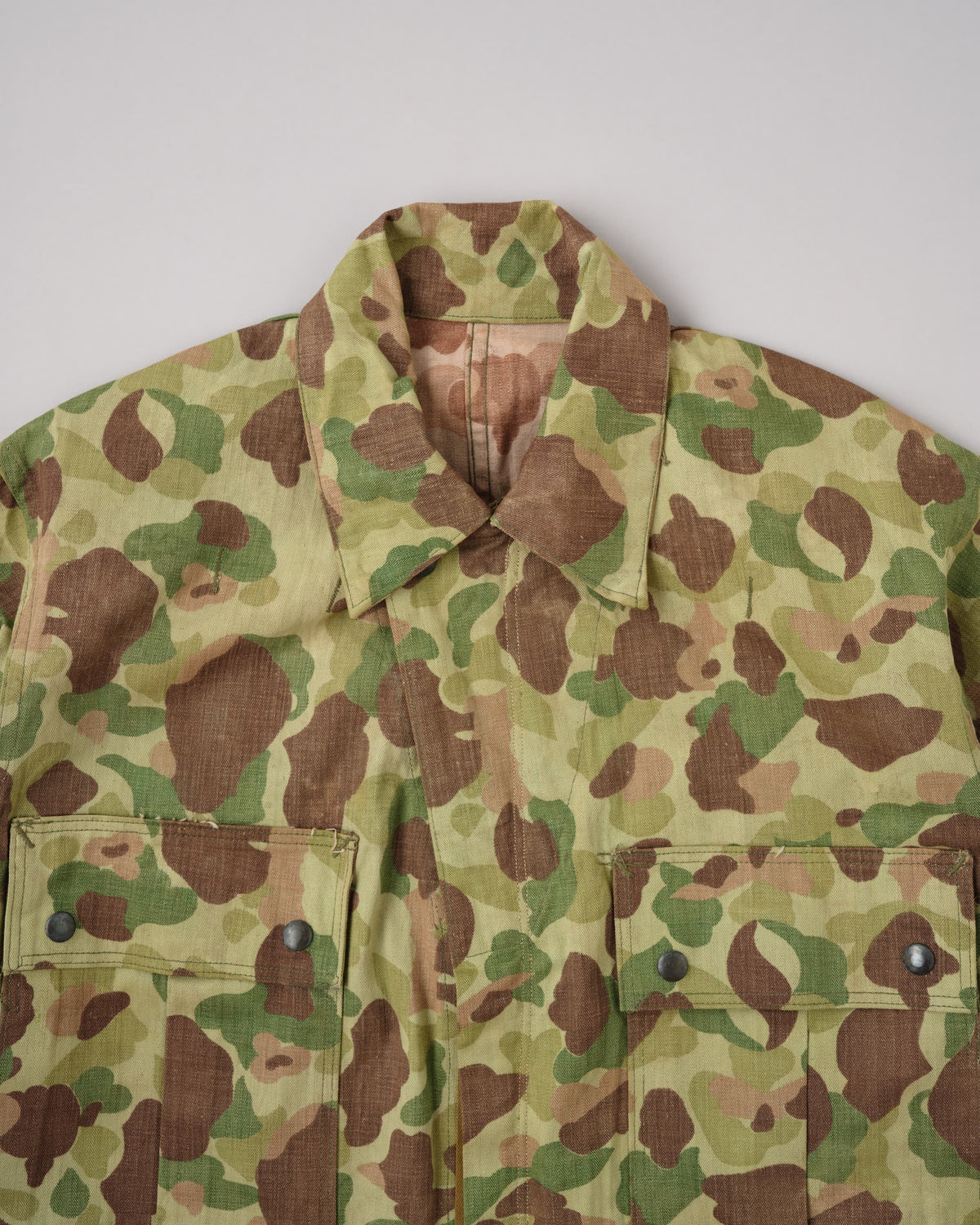 [~40's] WWII U.S.ARMY/U.S.M.C Frogskin Camouflage Short Jacket Size.44L "Overalls Modified"