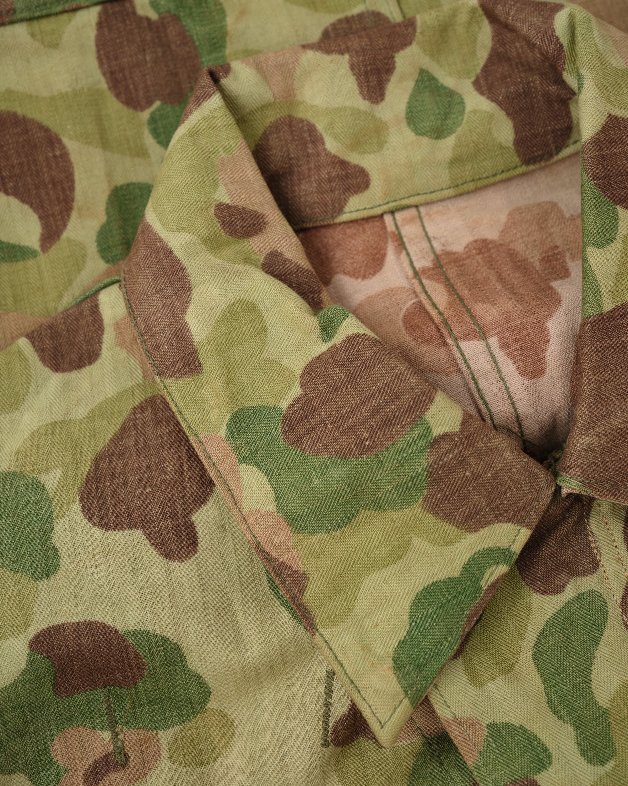 [~40's] WWII U.S.ARMY/U.S.M.C Frogskin Camouflage Short Jacket Size.44L "Overalls Modified"