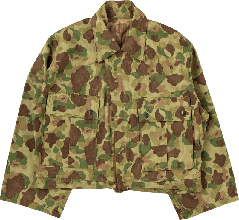 【~40's】WWII U.S.ARMY/U.S.M.C Frogskin Camouflage Short Jacket Size.44L "Overalls Modified"