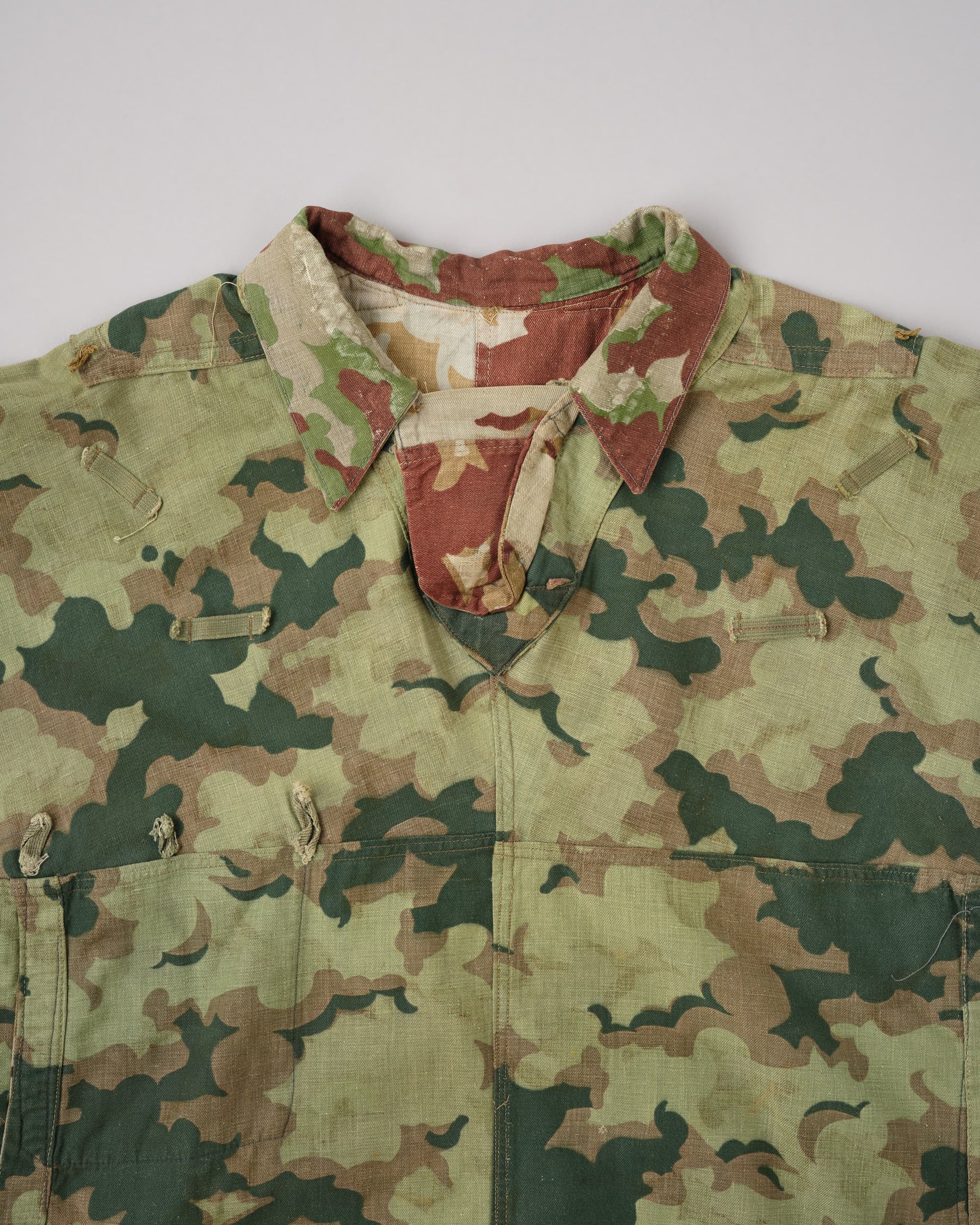[~50's] Czechoslovakian Army Clouds Camouflage Reversible Smock "Modified"
