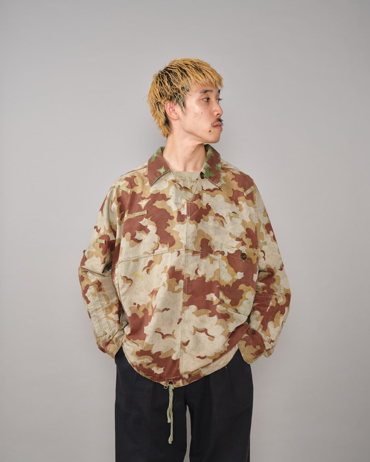 [~50's] Czechoslovakian Army Clouds Camouflage Reversible Smock "Modified"